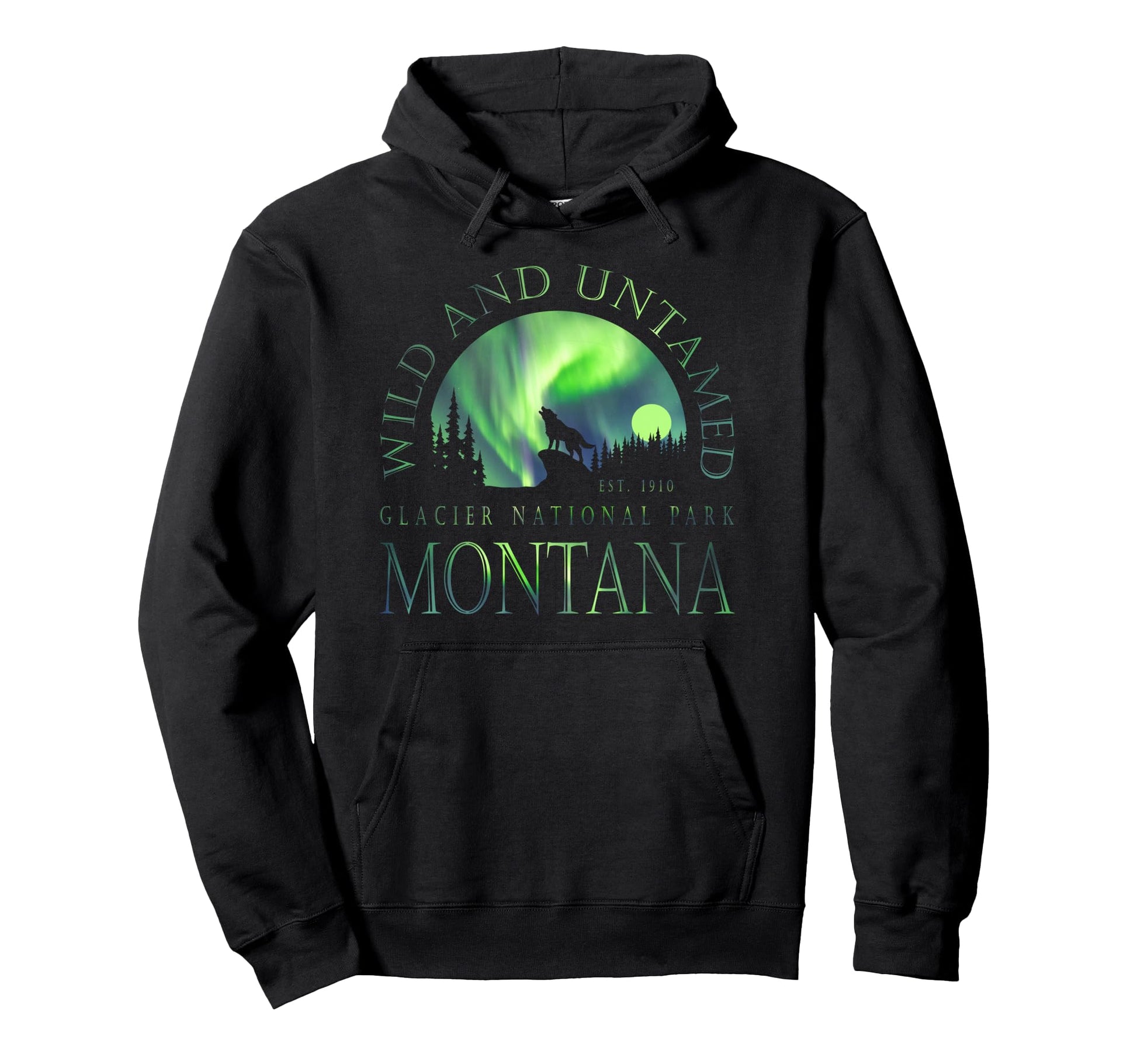 Montana Glacier National Park Northern Hoodie - Fun Novelty Design Unisex - T-Shirt, Sweatshirt, Hoodie