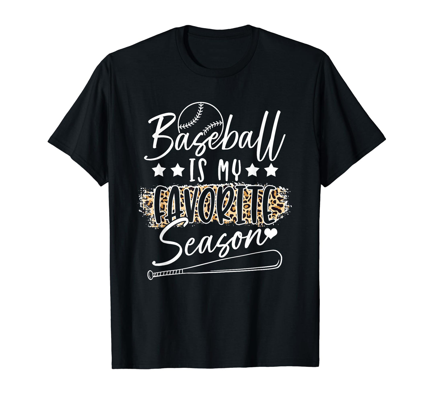 Baseball Womens Leopard Pattern T-Shirt - Fun Novelty Design Men Women - T-Shirt, Sweatshirt, Hoodie