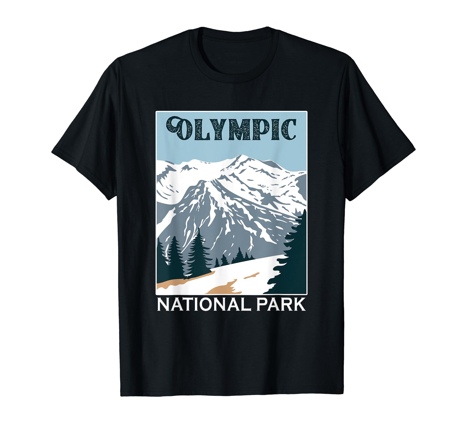 Olympic National Park Mountain T-Shirt - Custom Art Print for Adults - T-Shirt, Sweatshirt, Hoodie
