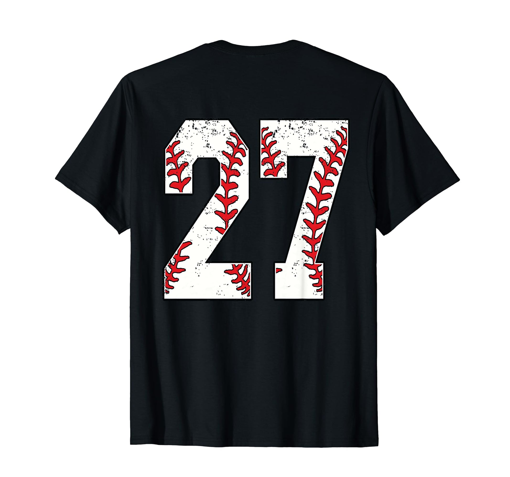 Number 27 Baseball Jersey Number 27 Back T-Shirt - Novelty Apparel Unisex - T-Shirt, Sweatshirt, Hoodie