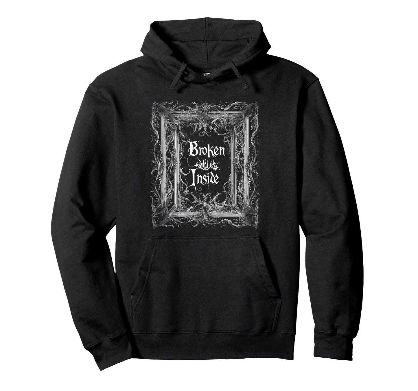 Broken Inside Y2K Emo Aesthetic Hoodie - Casual Everyday Wear Men Women - T-Shirt, Sweatshirt, Hoodie