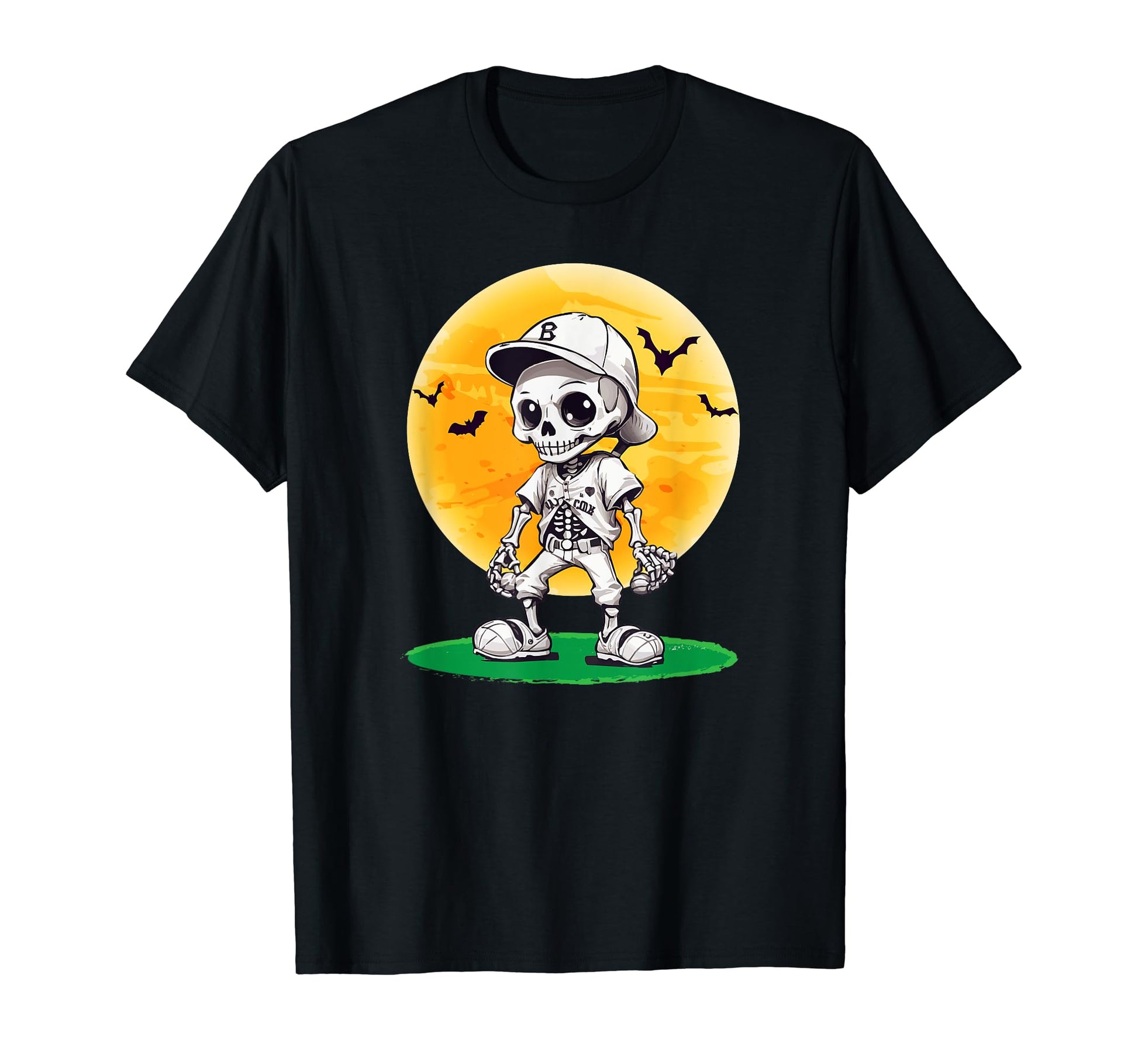 Baseball Skeleton Halloween Baseball T-Shirt - Graphic Print Unisex - T-Shirt, Sweatshirt, Hoodie