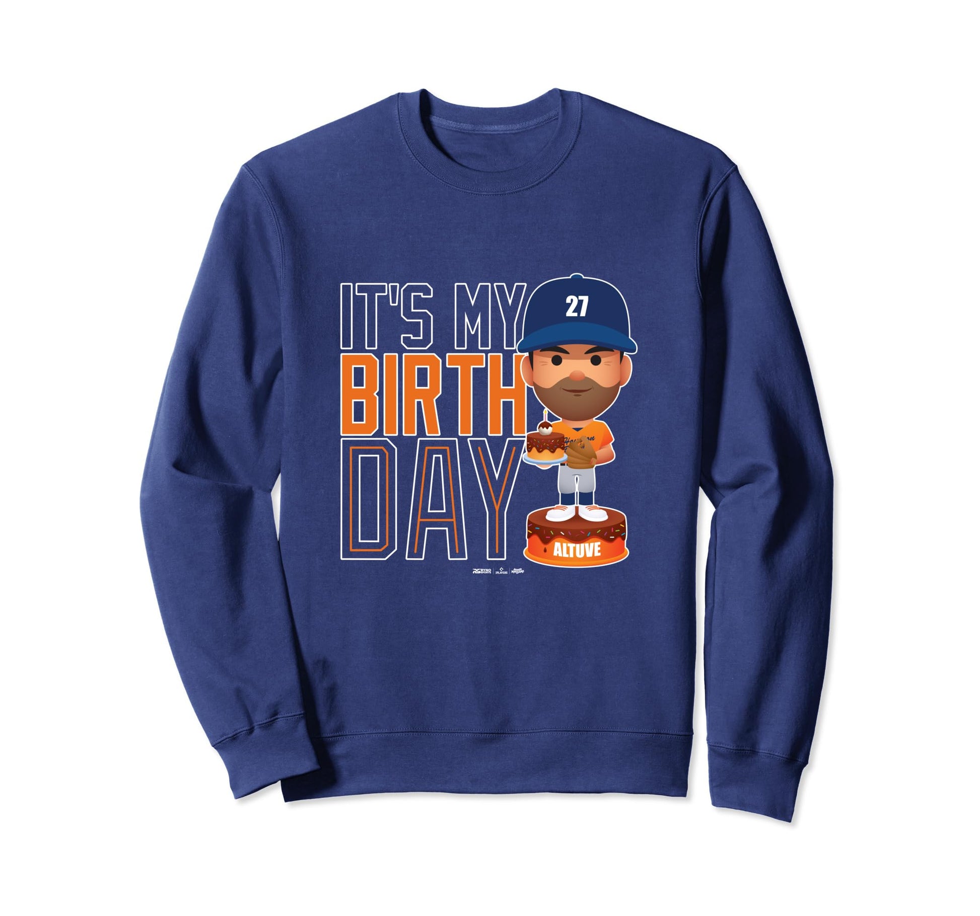 Jose Altuve Houston Baseball Birthday Sweatshirt - Graphic Print Unisex - T-Shirt, Sweatshirt, Hoodie