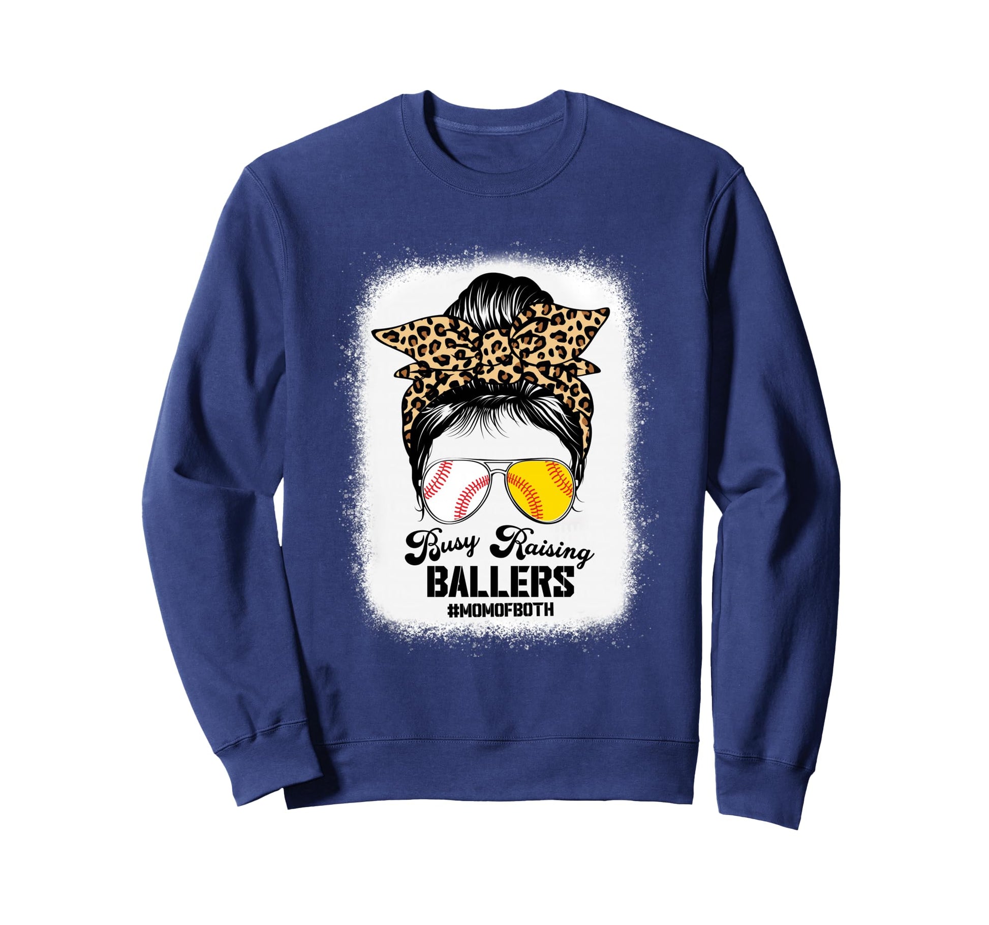 Mom Both Busy Raising Ballers Sweatshirt - Novelty Apparel for Adults - T-Shirt, Sweatshirt, Hoodie