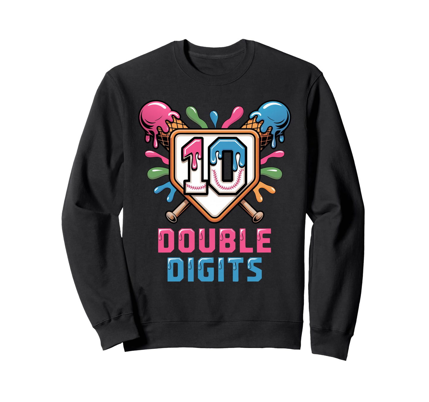 10Th Birthday Double Digits Sweatshirt - Streetwear Style Men Women - T-Shirt, Sweatshirt, Hoodie