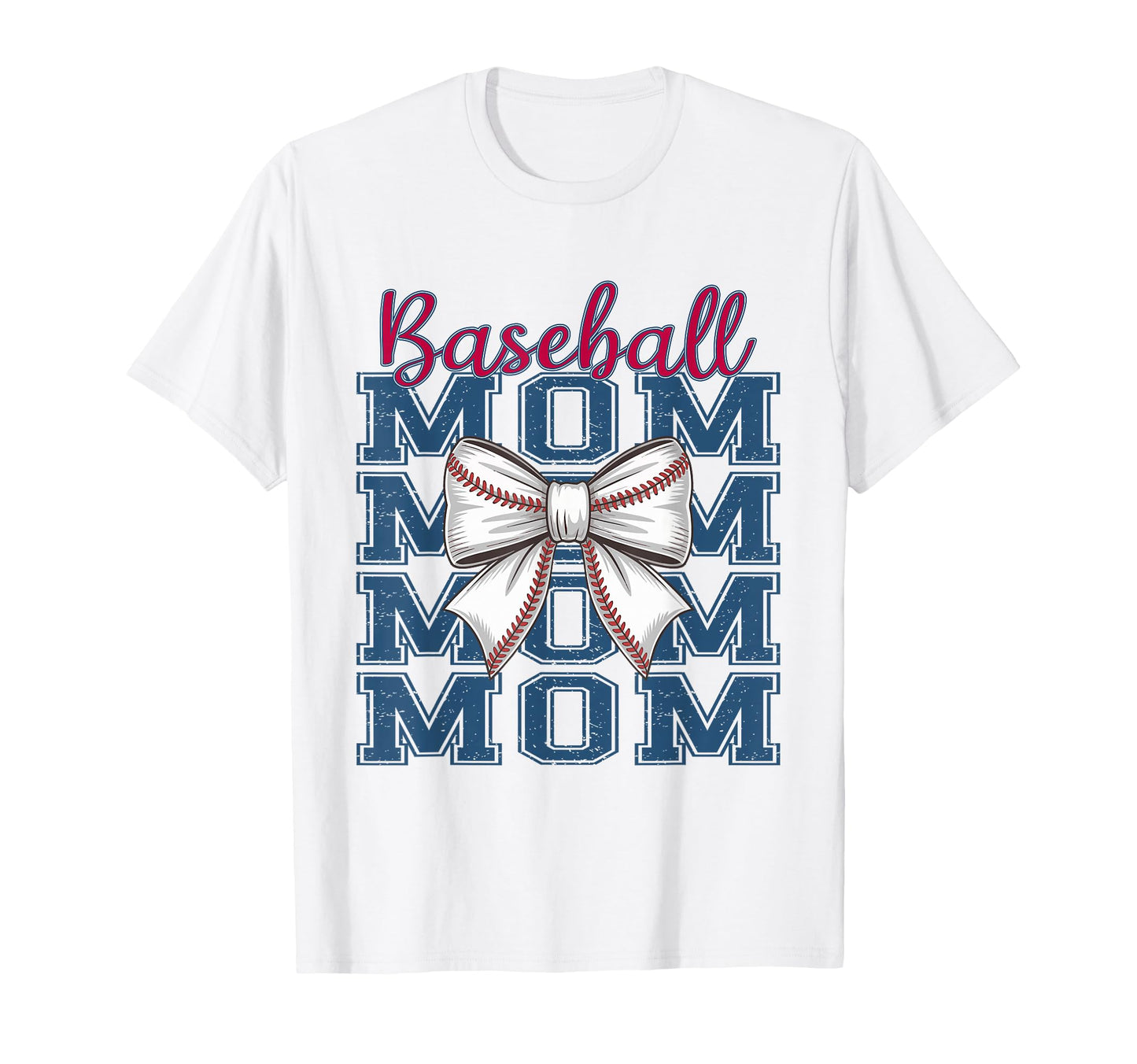 Baseball Mom Coquette Bow Mama T-Shirt - Novelty Apparel for Adults - T-Shirt, Sweatshirt, Hoodie