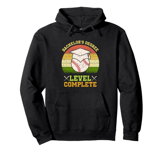 Bachelors Degree Level Complete Baseball Hoodie - Graphic Print Unisex - T-Shirt, Sweatshirt, Hoodie
