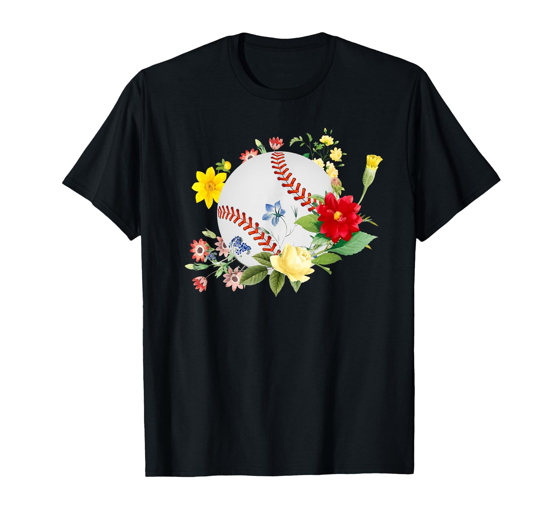 Baseball Floral Botanical Flower Garden T-Shirt - Aesthetic Graphic Unisex - T-Shirt, Sweatshirt, Hoodie
