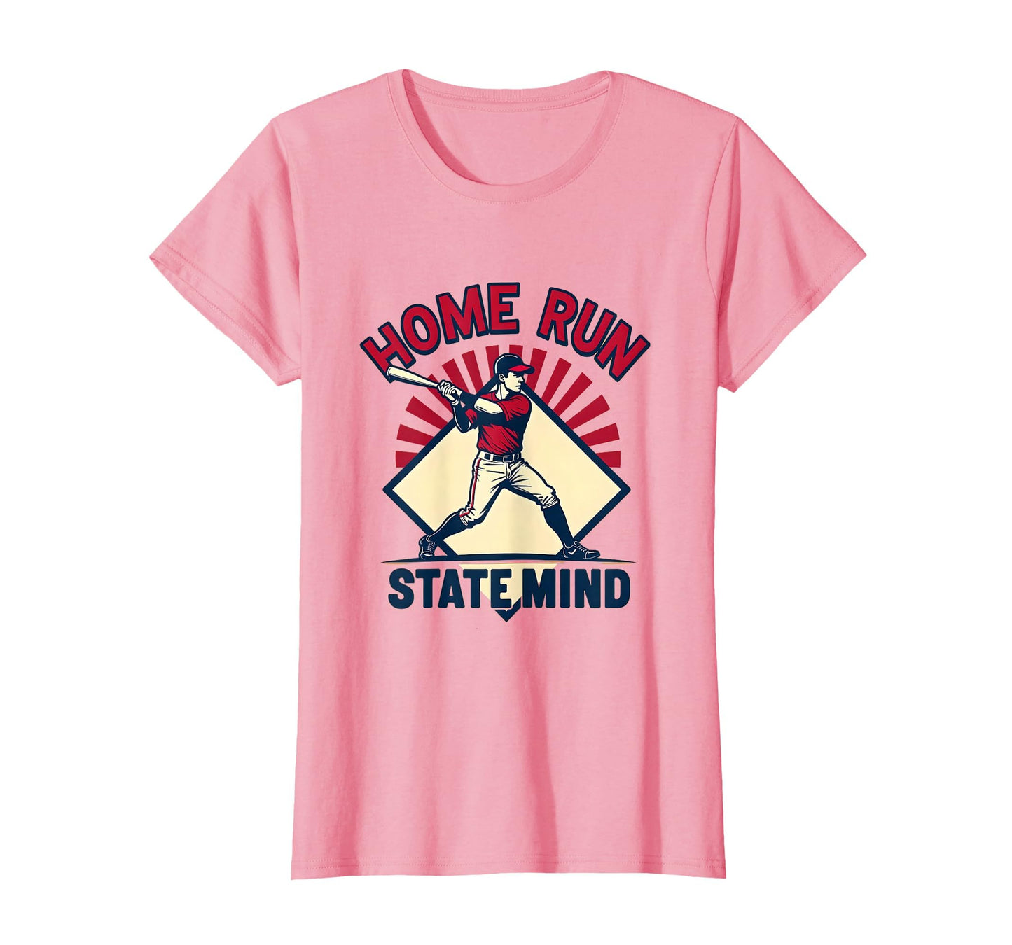 Home Run State Mind Baseball T-Shirt - Custom Art Print Unisex - T-Shirt, Sweatshirt, Hoodie