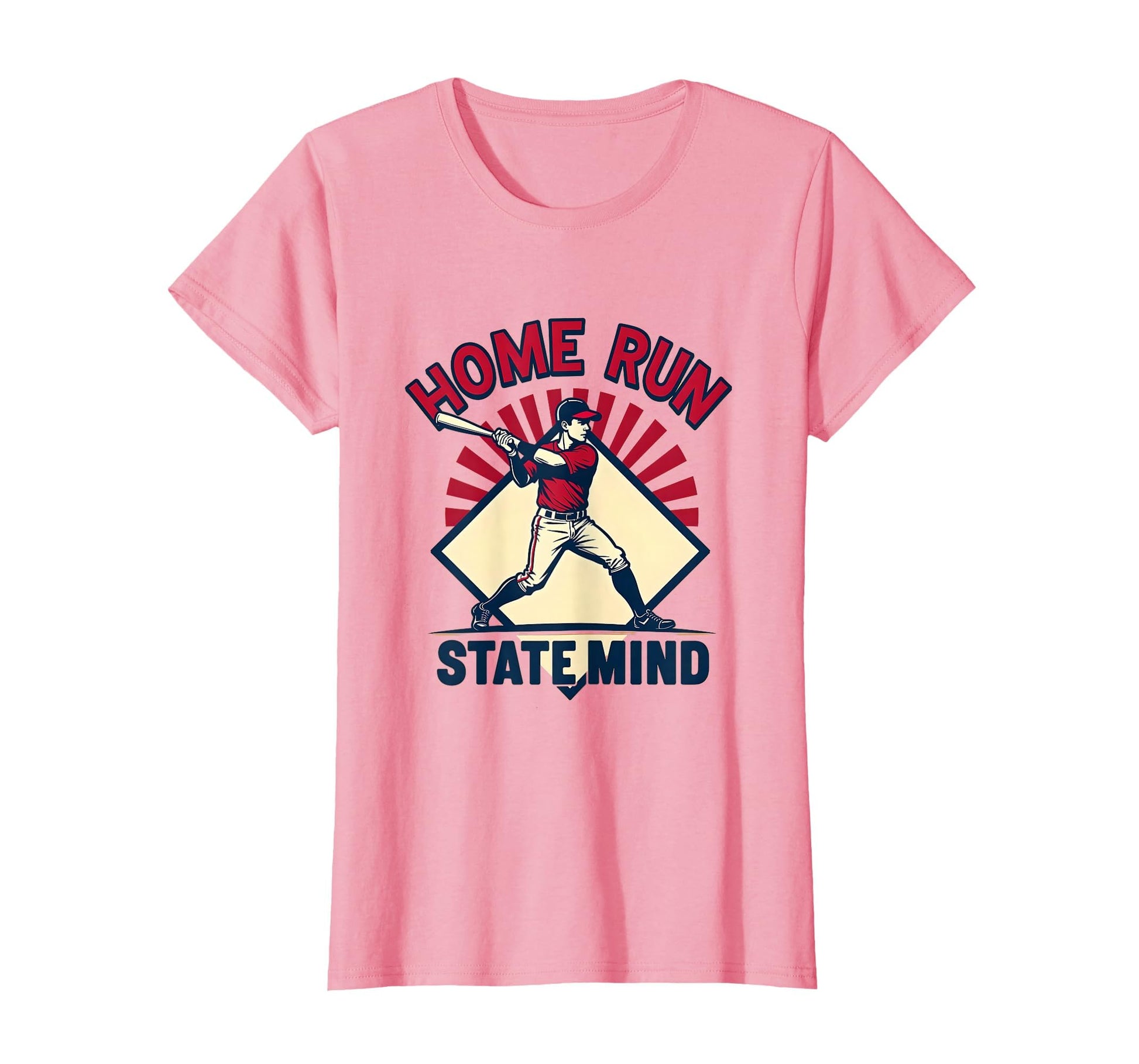 Home Run State Mind Baseball T-Shirt - Custom Art Print Unisex - T-Shirt, Sweatshirt, Hoodie