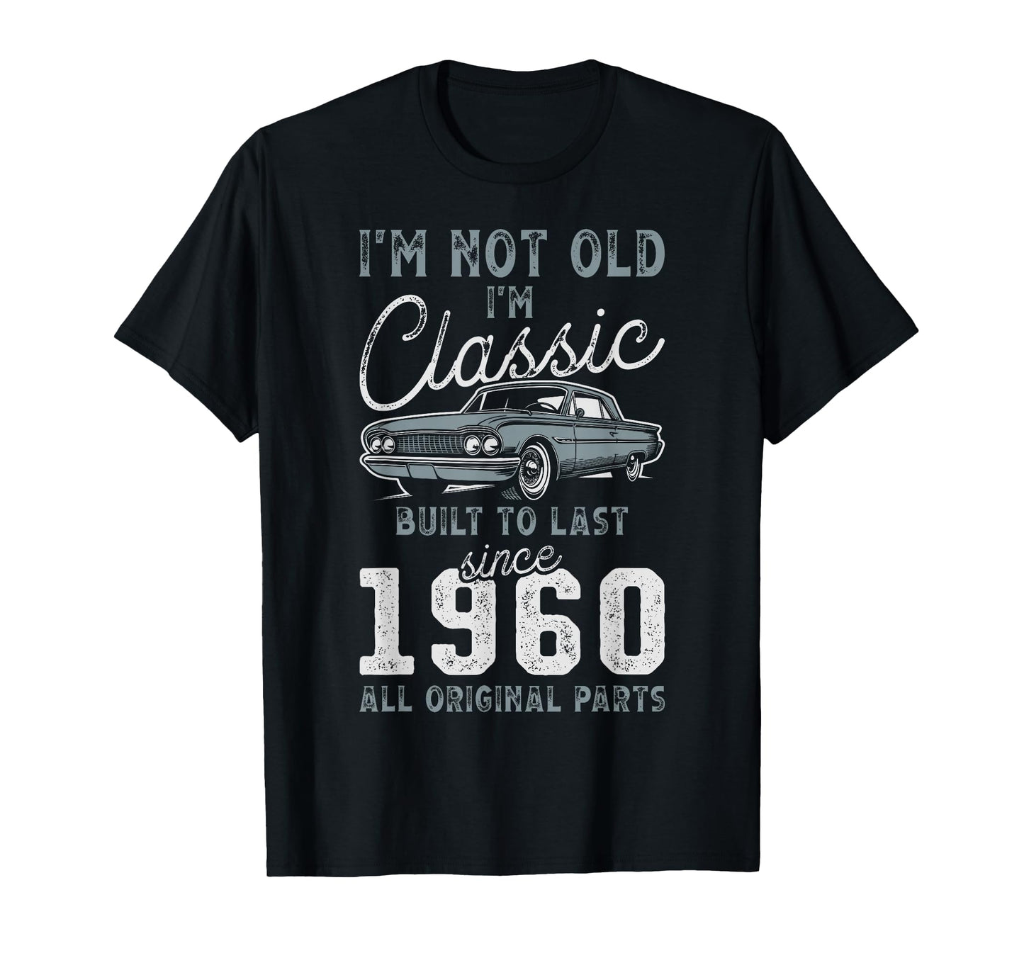 1960 Car 66Th Birthday T-Shirt - Unique Graphic Men Women - T-Shirt, Sweatshirt, Hoodie
