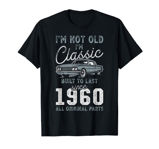 1960 Car 66Th Birthday T-Shirt - Unique Graphic Men Women - T-Shirt, Sweatshirt, Hoodie