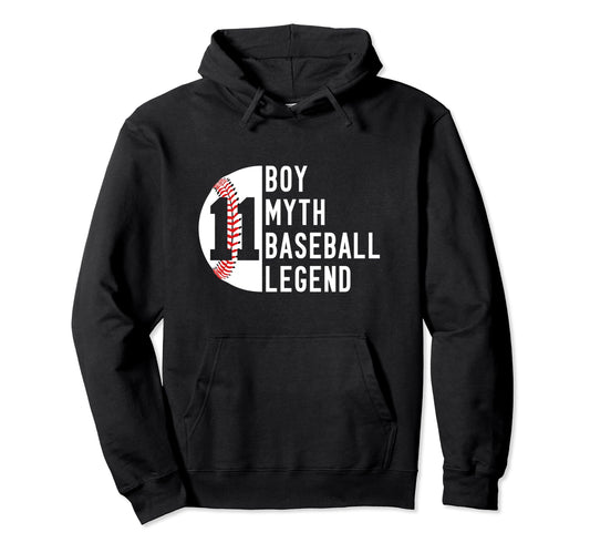 11 Years Myth Baseball Legend 11St Hoodie - Custom Art Print for Adults - T-Shirt, Sweatshirt, Hoodie
