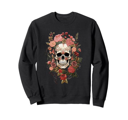 Aesthetic Streetwear Skull Sweatshirt - Aesthetic Graphic Men Women - T-Shirt, Sweatshirt, Hoodie