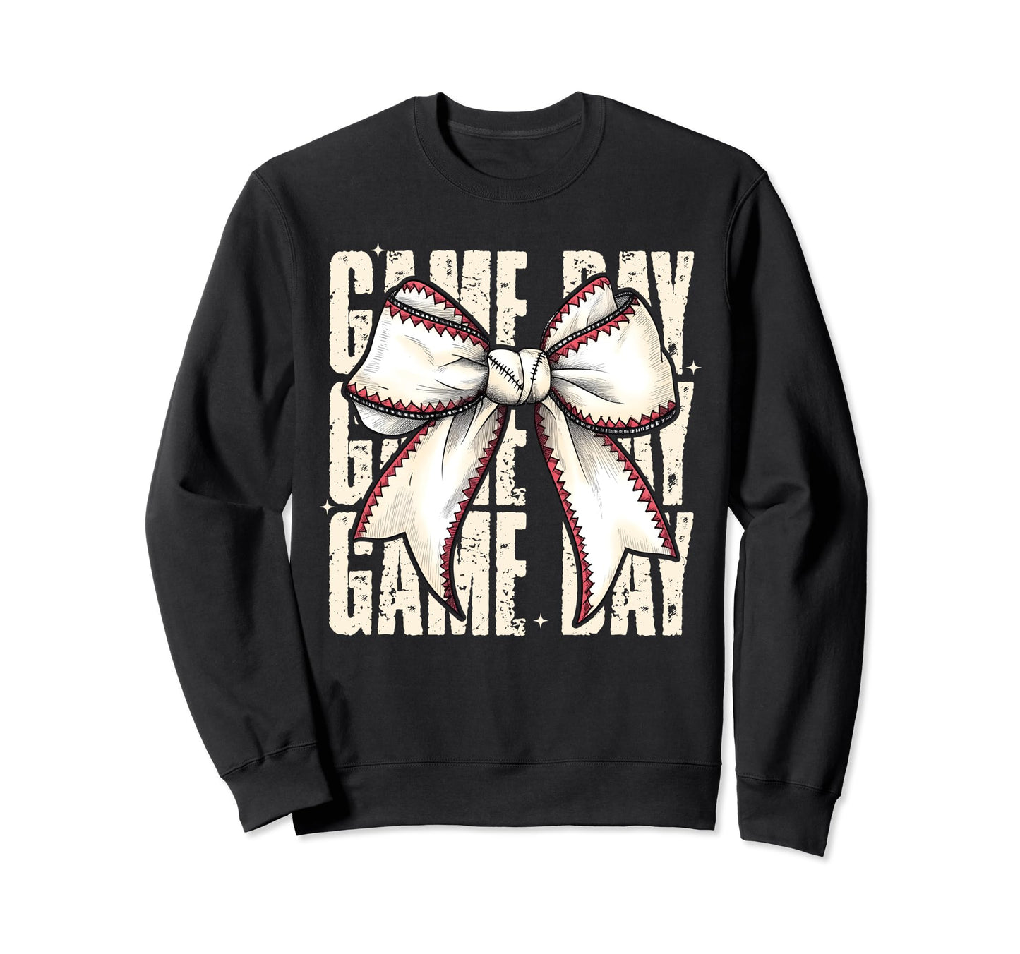 Coquette Bow Baseball Game Day Sweatshirt - Aesthetic Graphic Unisex - T-Shirt, Sweatshirt, Hoodie