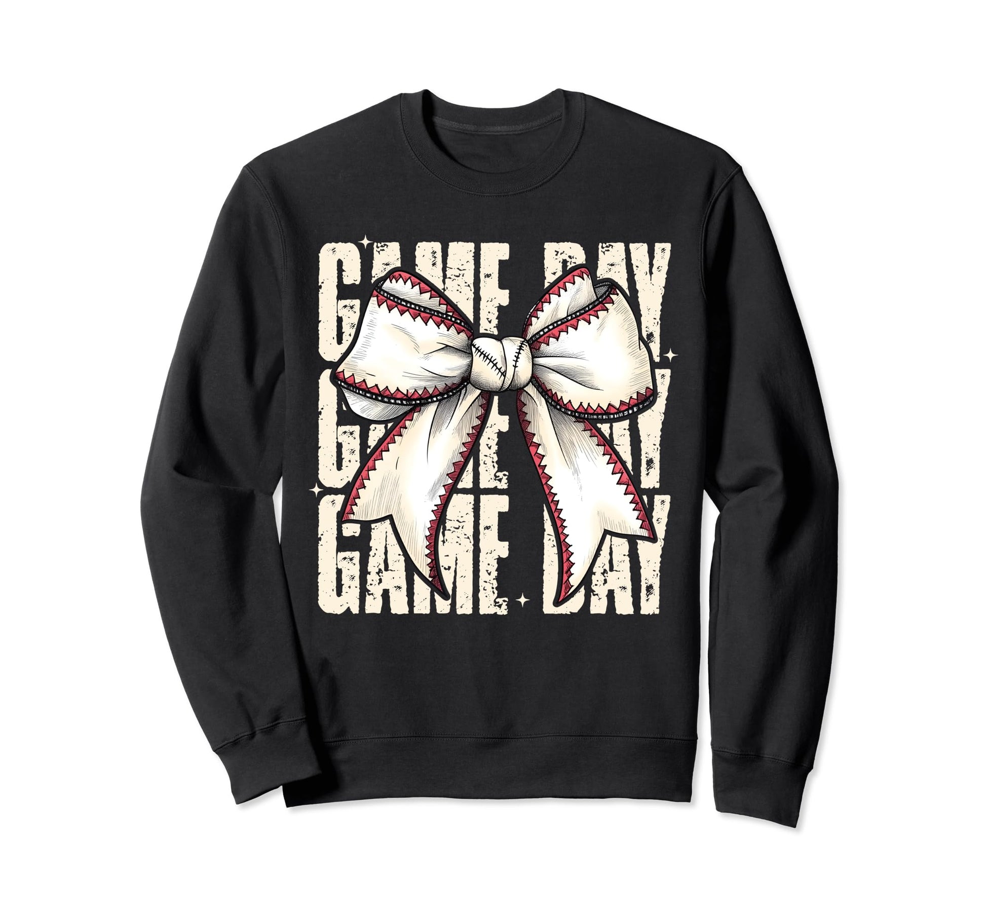 Coquette Bow Baseball Game Day Sweatshirt - Aesthetic Graphic Unisex - T-Shirt, Sweatshirt, Hoodie