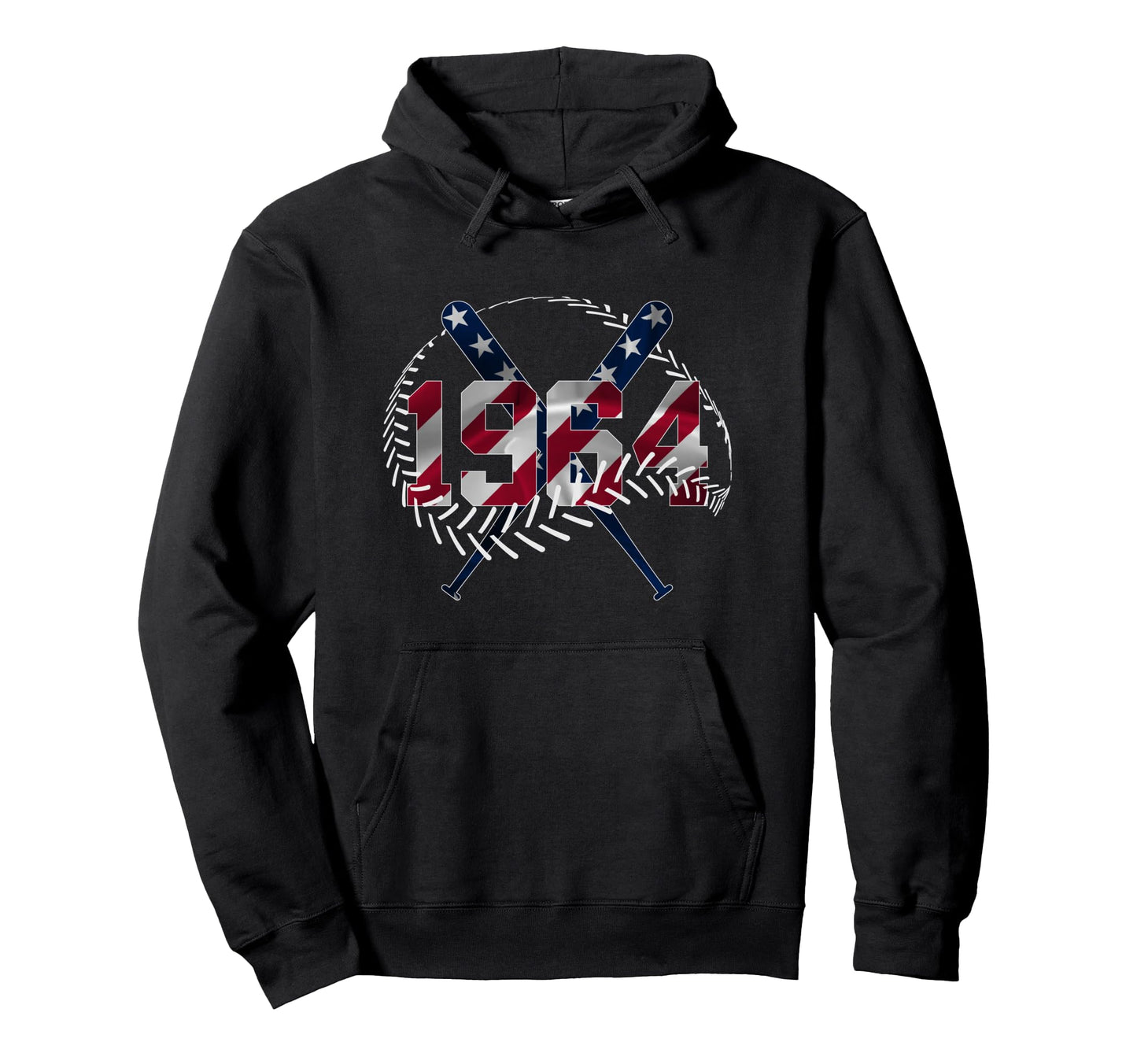 62Nd Birthday Baseball 1964 Hoodie - Unique Graphic for Adults - T-Shirt, Sweatshirt, Hoodie