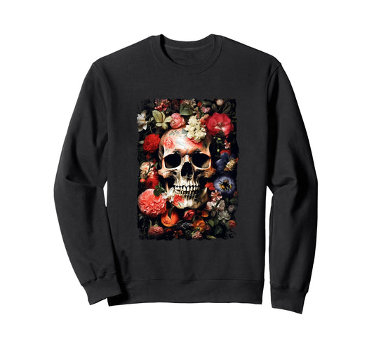Aesthetic Streetwear Skull Sweatshirt - Casual Everyday Wear for Adults - T-Shirt, Sweatshirt, Hoodie