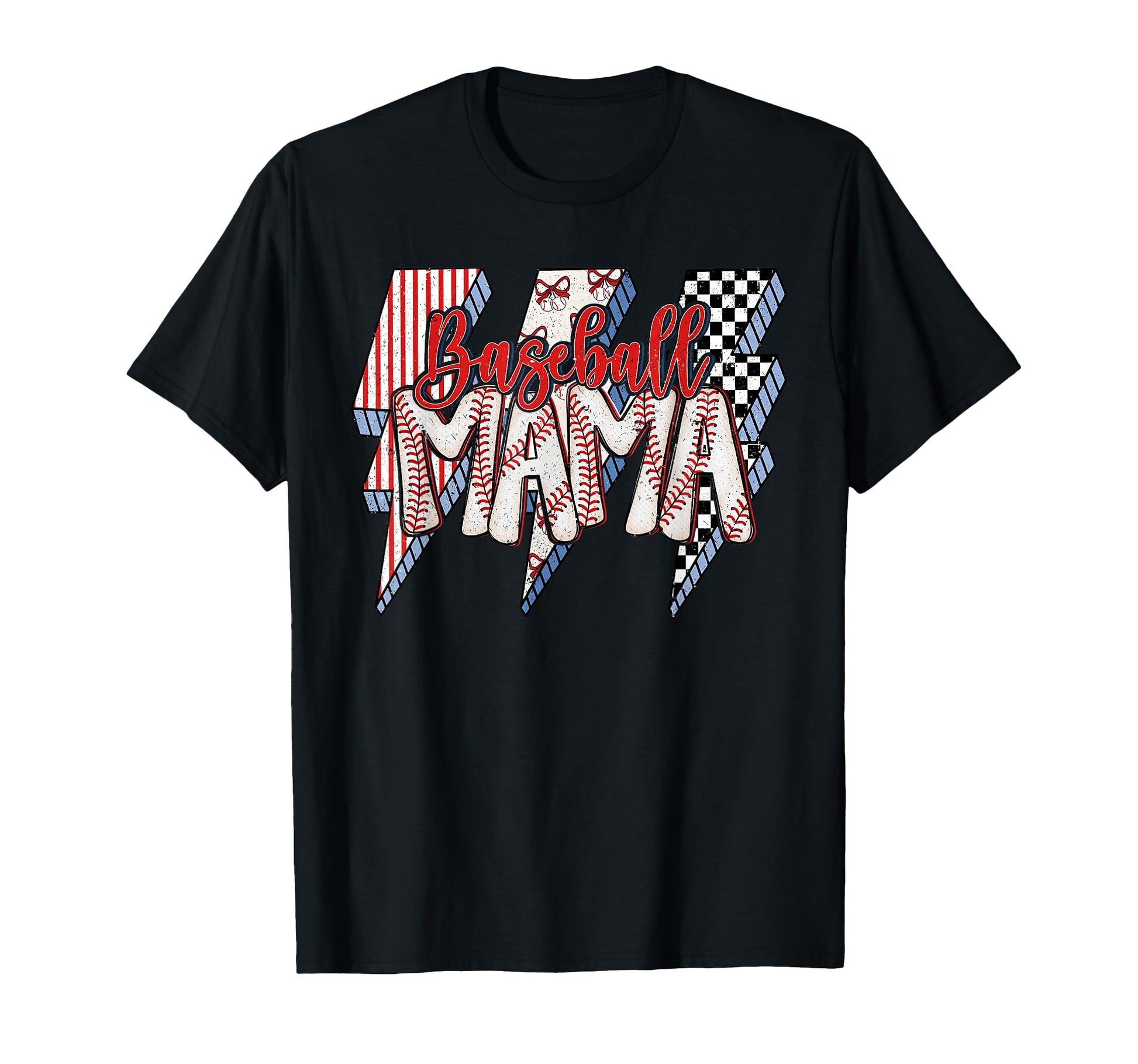 Baseball Mama Lightning Game Day T-Shirt - Minimalist Print Men Women - T-Shirt, Sweatshirt, Hoodie