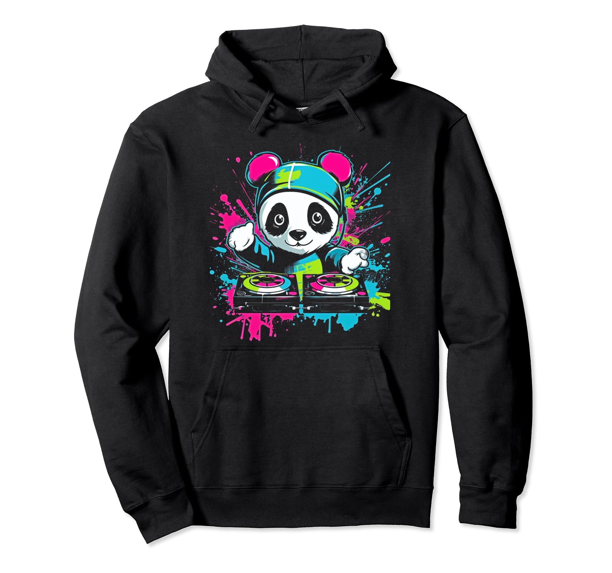 Kawaii Cat Dj Japanese Edm Y2K Hoodie - Fun Novelty Design for Adults - T-Shirt, Sweatshirt, Hoodie