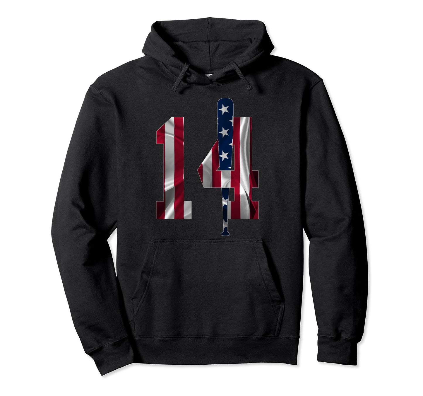 Number 14 Years Baseball 14Th Birthday Hoodie - Graphic Print for Adults - T-Shirt, Sweatshirt, Hoodie