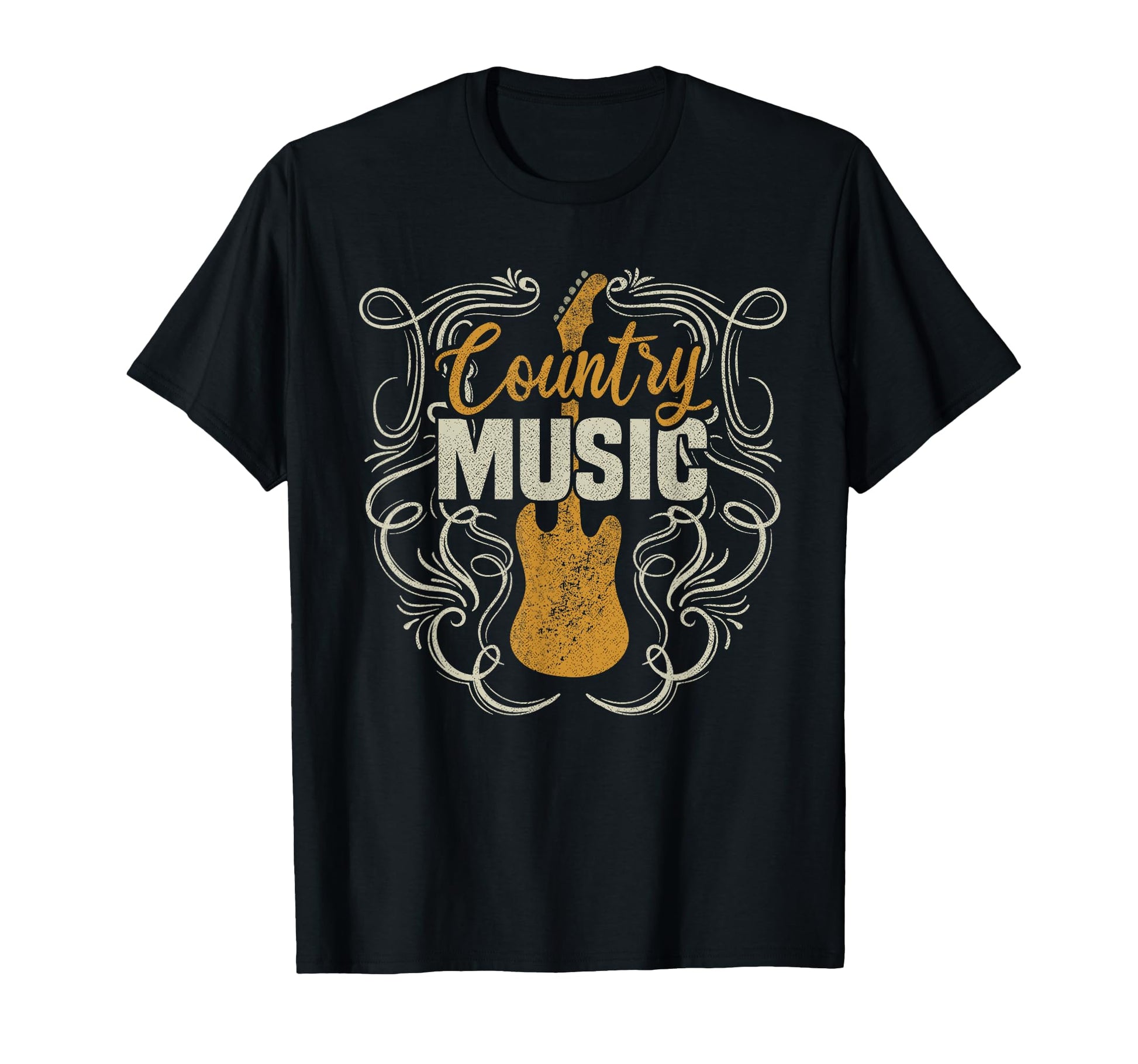 Country Music Guitar Western T-Shirt - Custom Art Print Unisex - T-Shirt, Sweatshirt, Hoodie