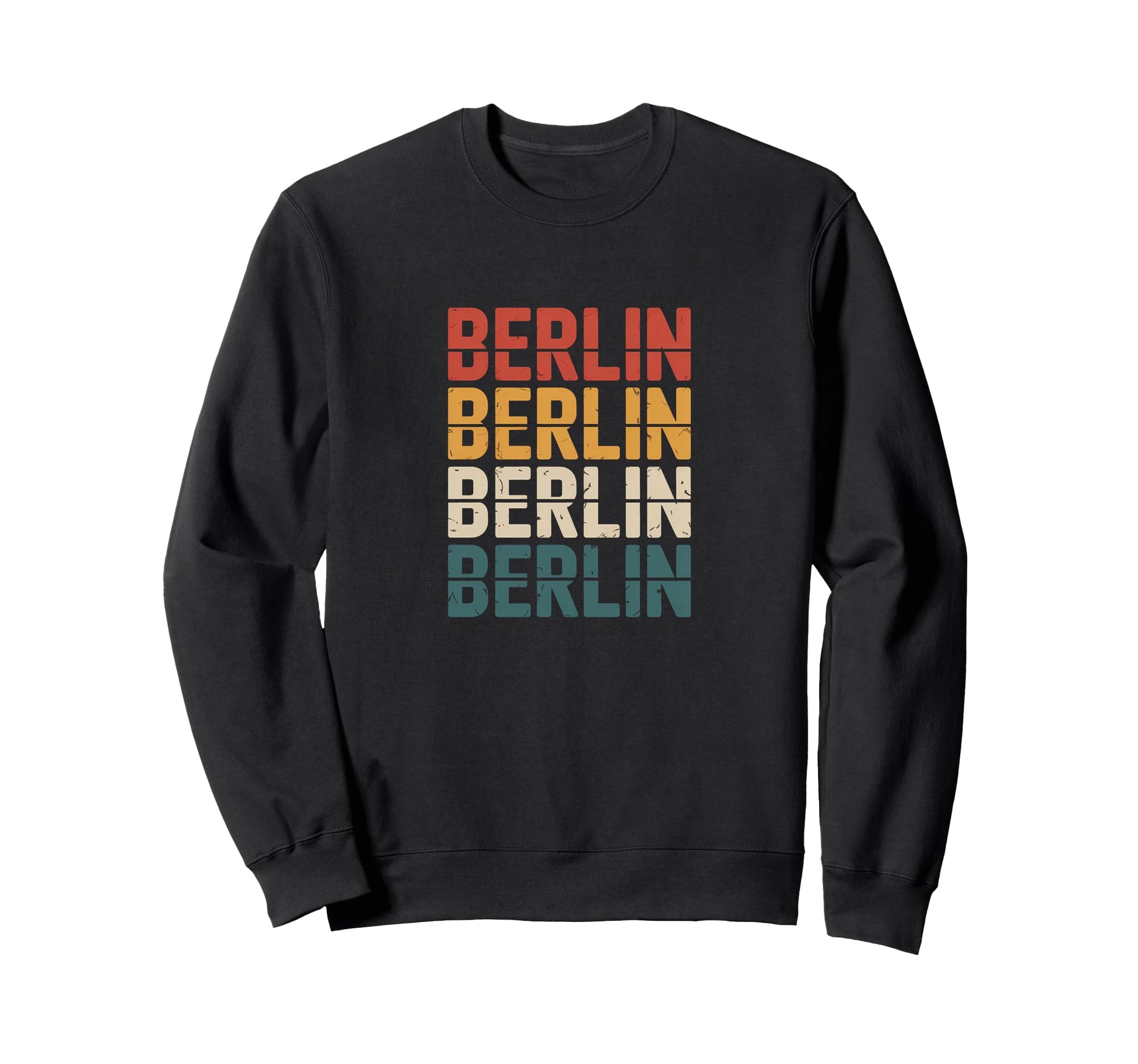 Berlin Stacked Typography City Sweatshirt - Novelty Apparel Men Women - T-Shirt, Sweatshirt, Hoodie