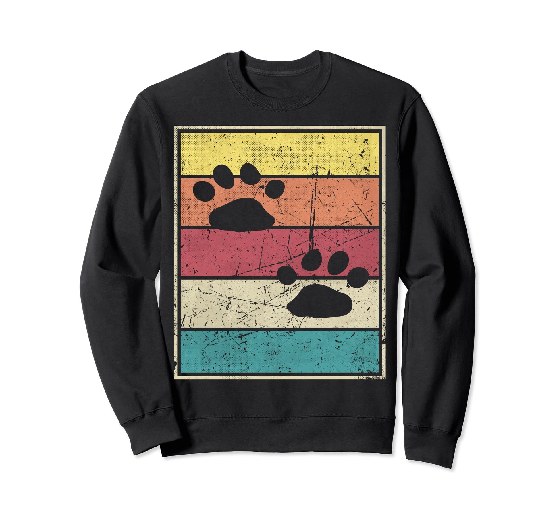 Rabbit Footprints Stripes Sweatshirt - Fun Novelty Design Unisex - T-Shirt, Sweatshirt, Hoodie