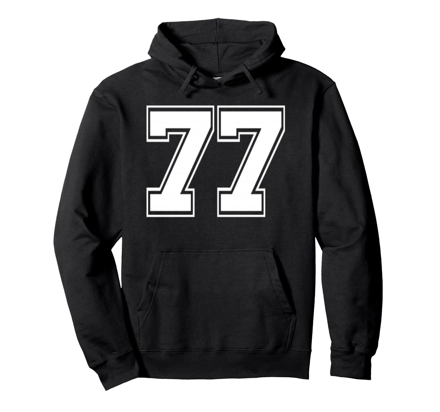 Number 77 Baseball Football Birthday Hoodie - Fun Novelty Design Men Women - T-Shirt, Sweatshirt, Hoodie