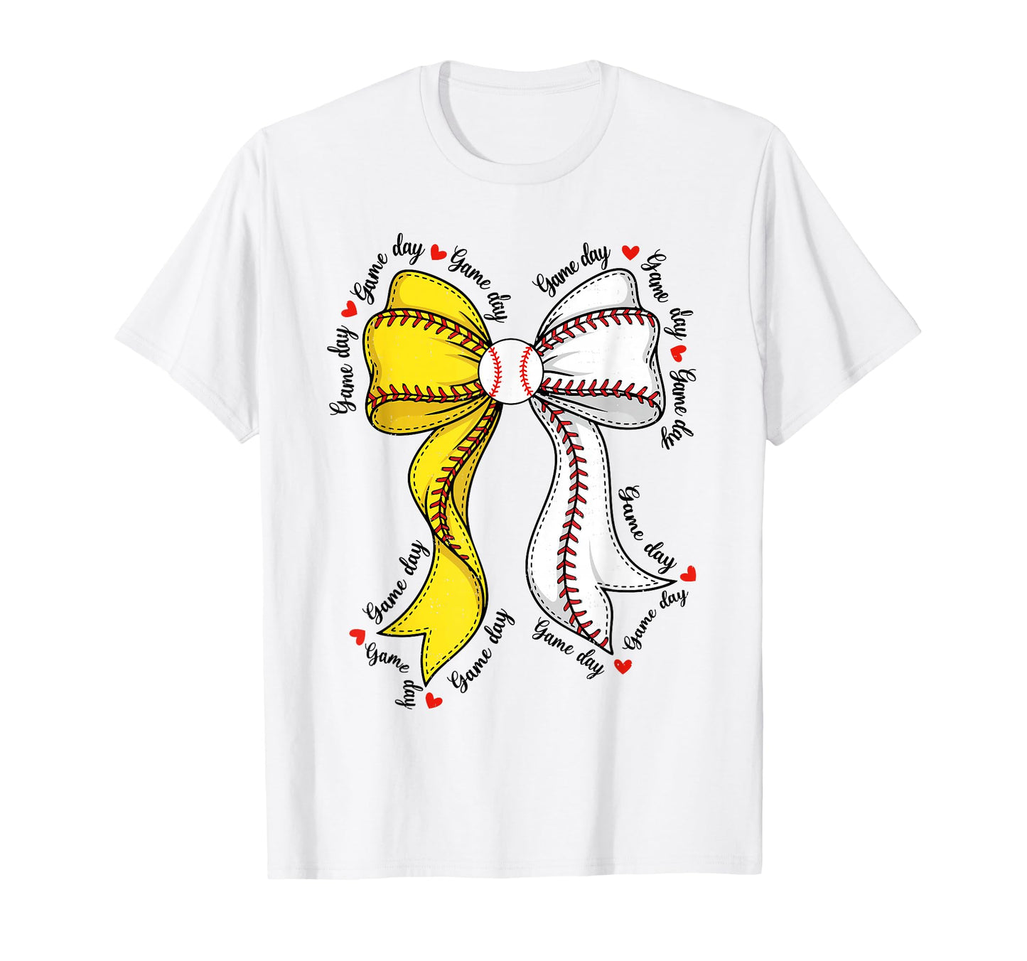 Coquette Bow Softball Baseball Cheer Mom T-Shirt - Custom Art Print Unisex - T-Shirt, Sweatshirt, Hoodie