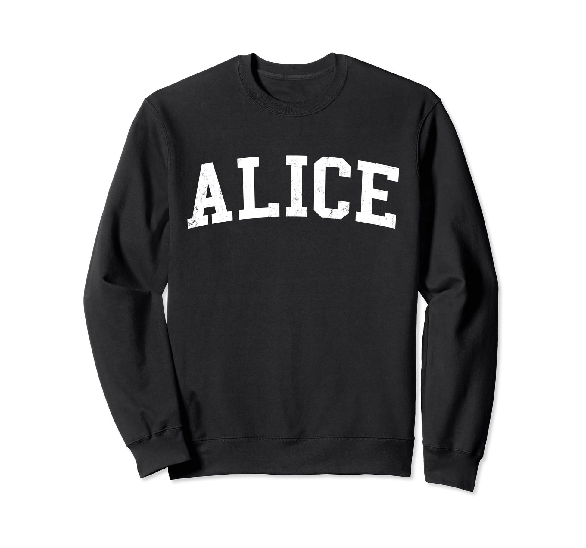 Alice Tx Distressed White Varsity Sweatshirt - Unique Graphic Unisex - T-Shirt, Sweatshirt, Hoodie