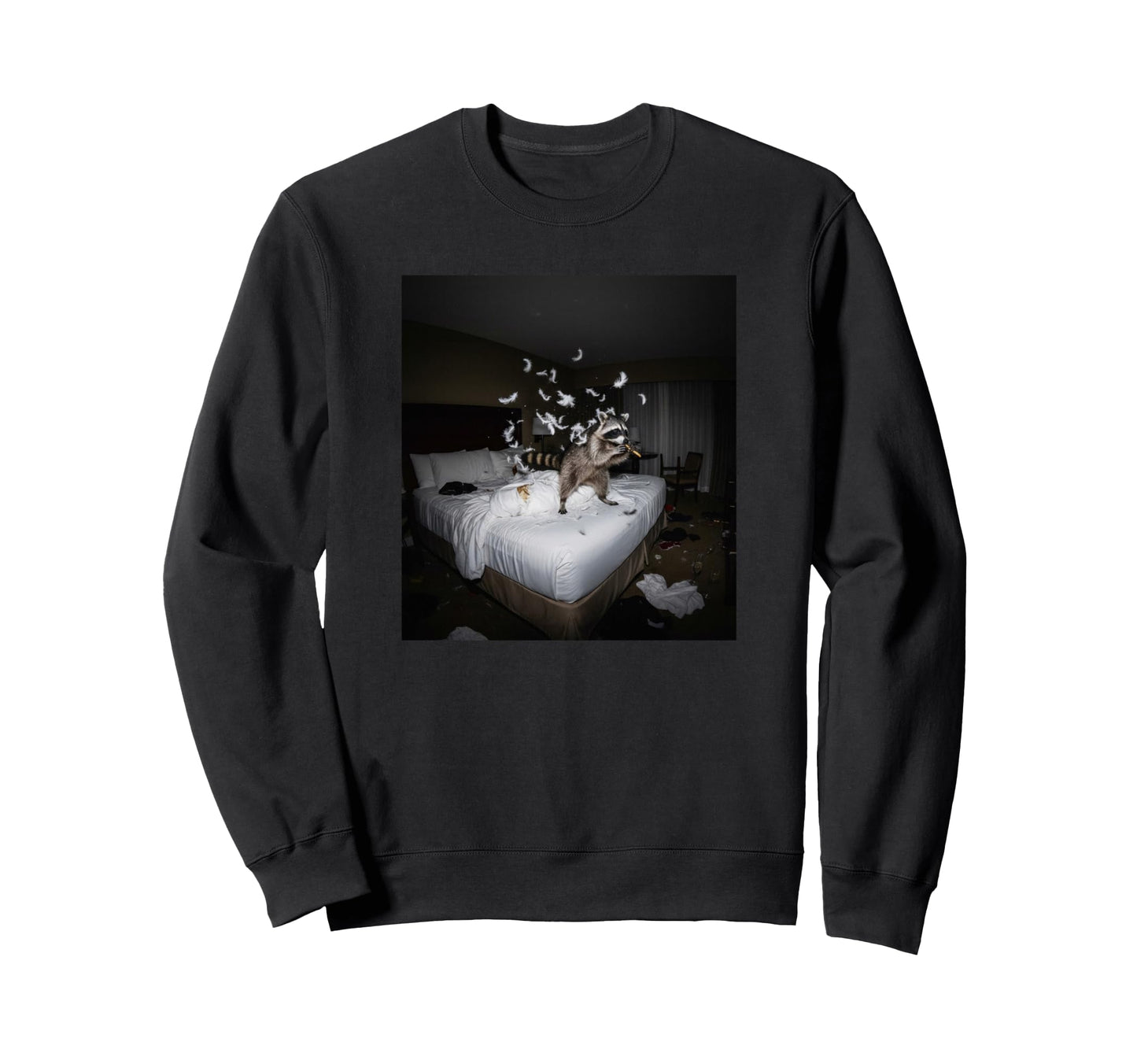 Edgy Night Hotel Funny Rocknroll Sweatshirt - Graphic Print for Adults - T-Shirt, Sweatshirt, Hoodie