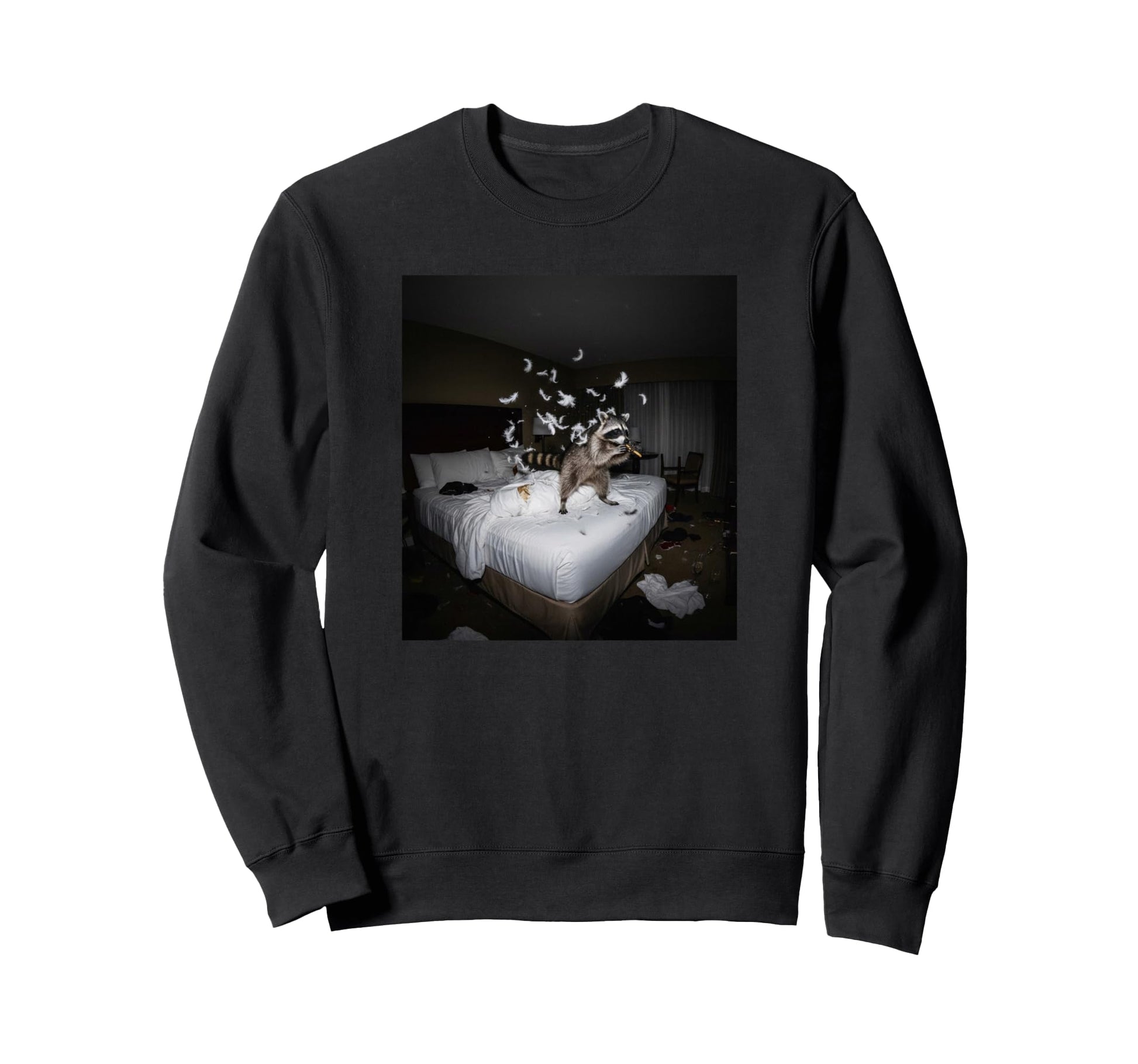 Edgy Night Hotel Funny Rocknroll Sweatshirt - Graphic Print for Adults - T-Shirt, Sweatshirt, Hoodie