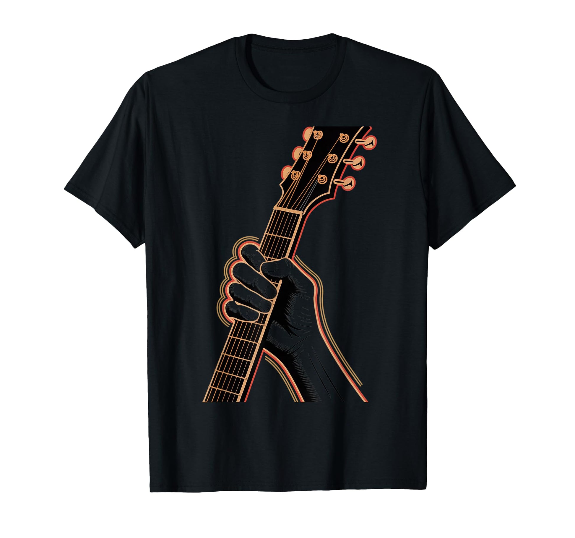 Guitarist Hand Fretboard Electric Rock T-Shirt - Trendy Graphic for Adults - T-Shirt, Sweatshirt, Hoodie
