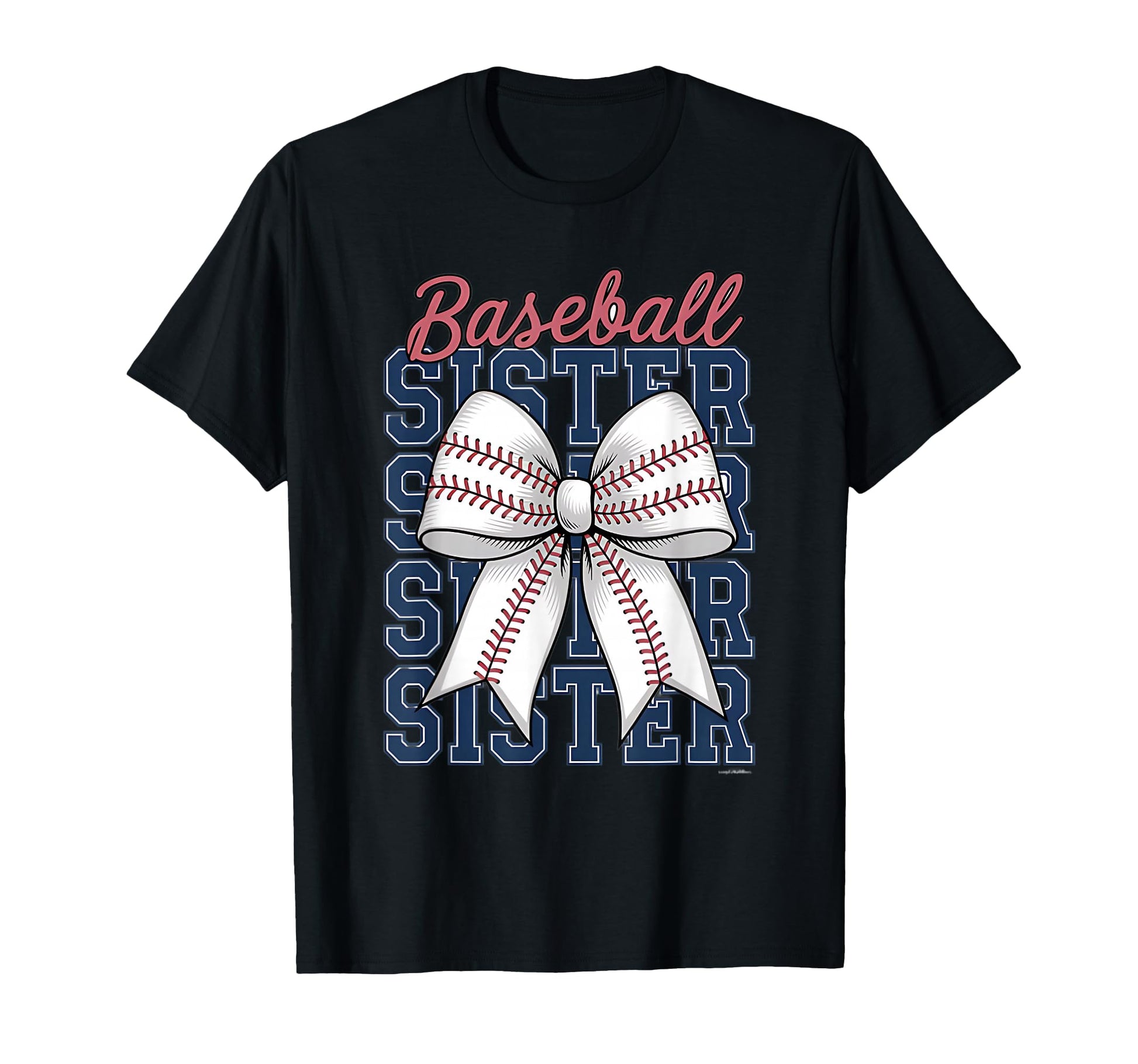 Baseball Sister Coquette Bow T-Shirt - Aesthetic Graphic for Adults - T-Shirt, Sweatshirt, Hoodie