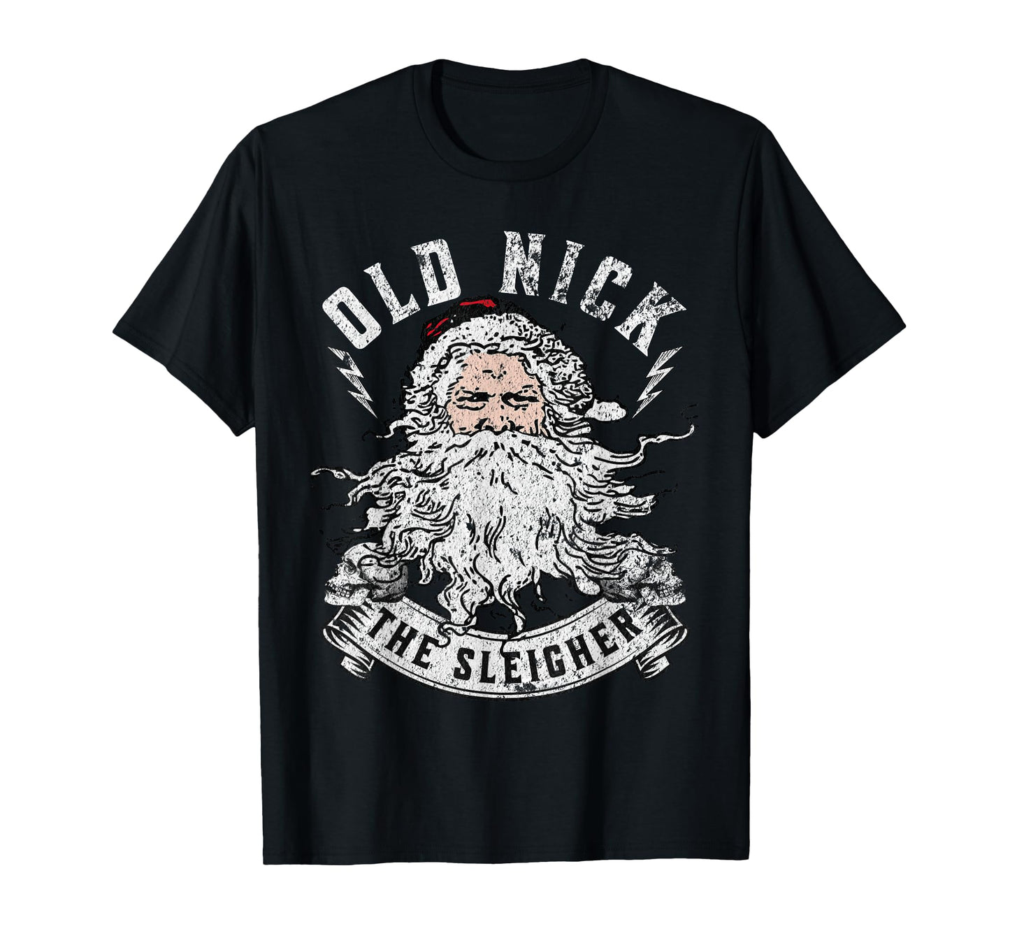 Heavy Metal Santa Punk Rock Sleigher T-Shirt - Custom Art Print Unisex - T-Shirt, Sweatshirt, Hoodie