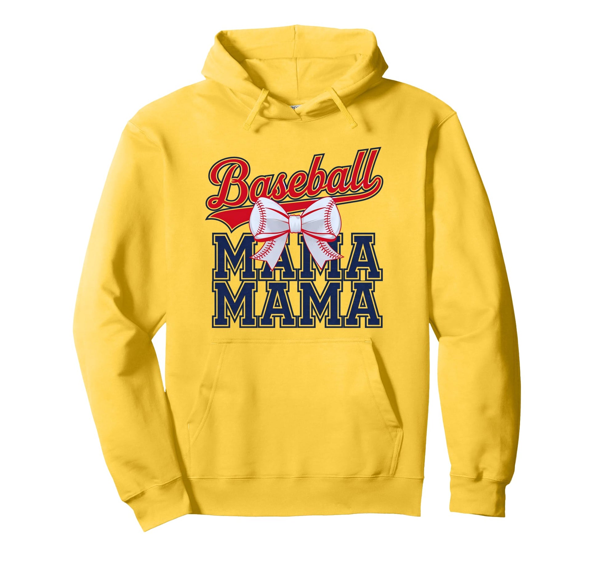 Baseball Mama Coquette Bow Baseball Mom Hoodie - Novelty Apparel Men Women - T-Shirt, Sweatshirt, Hoodie