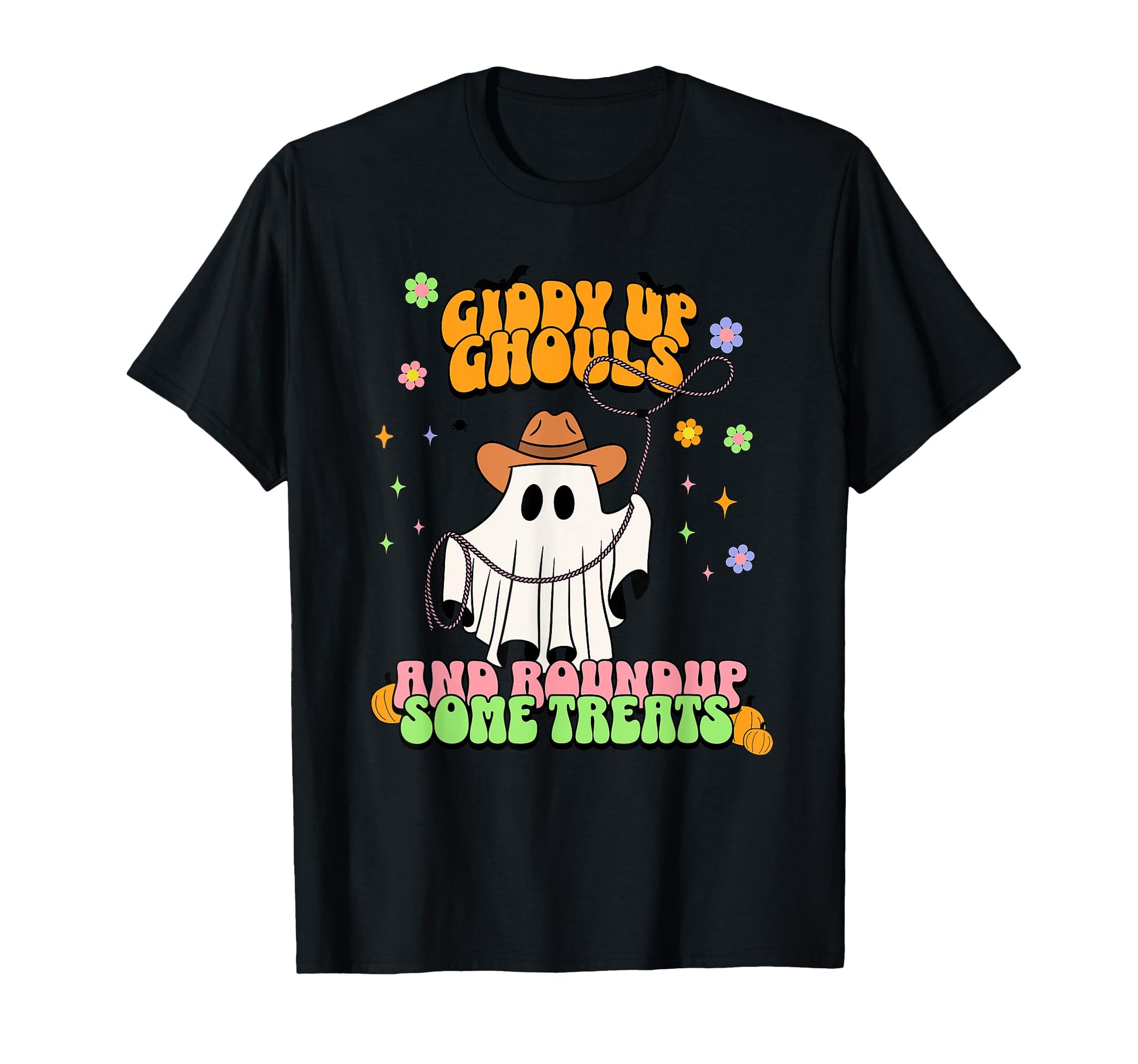 Cowgirl Ghost Western Groovy T-Shirt - Minimalist Print for Adults - T-Shirt, Sweatshirt, Hoodie