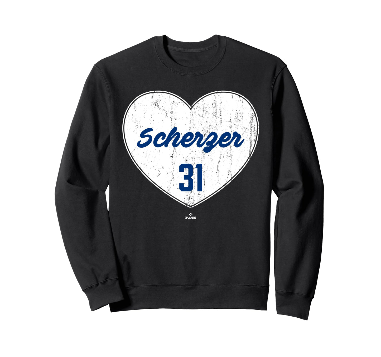Distressed Heart Max Scherzer Sweatshirt - Fun Novelty Design for Adults - T-Shirt, Sweatshirt, Hoodie