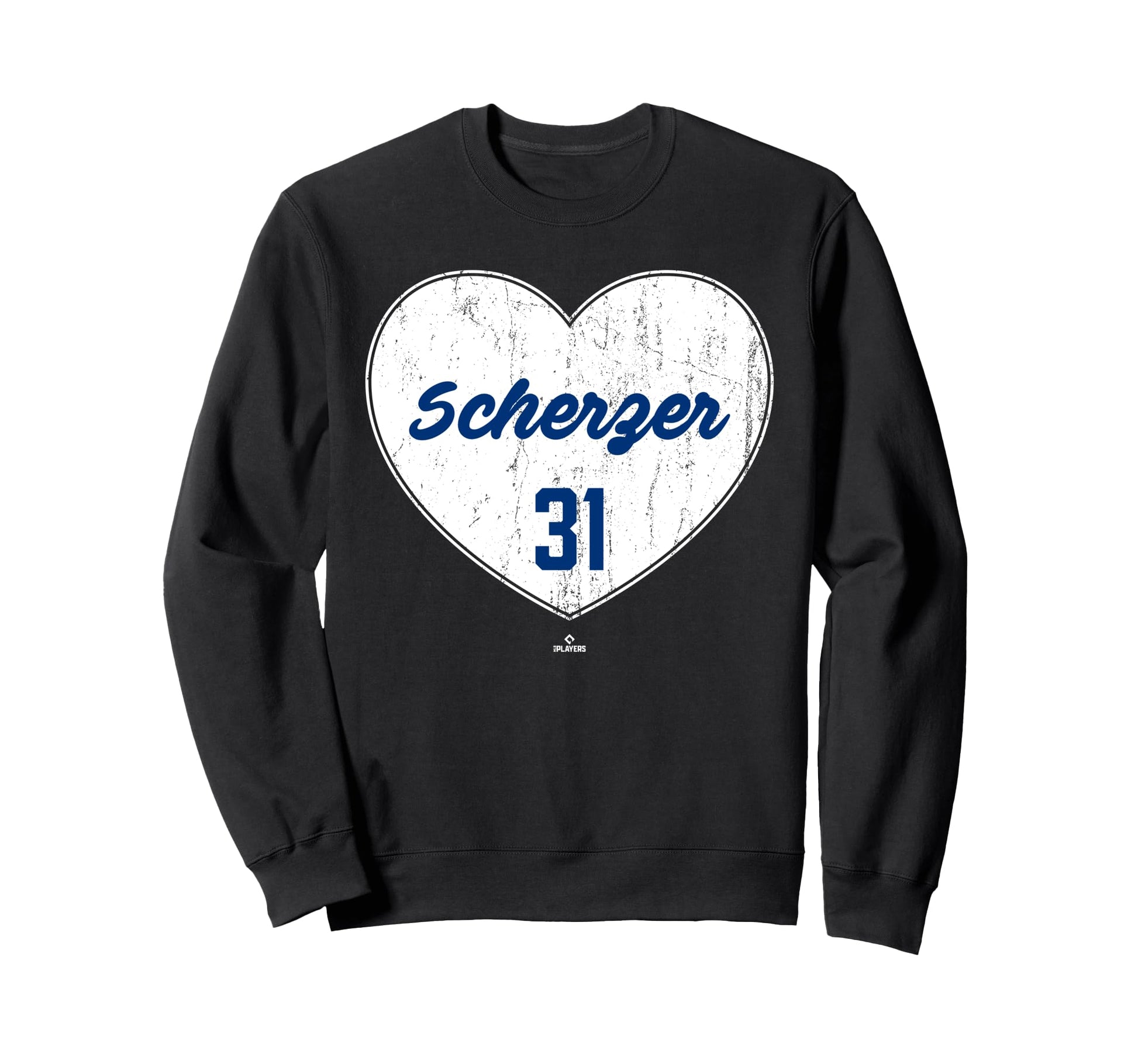 Distressed Heart Max Scherzer Sweatshirt - Fun Novelty Design for Adults - T-Shirt, Sweatshirt, Hoodie