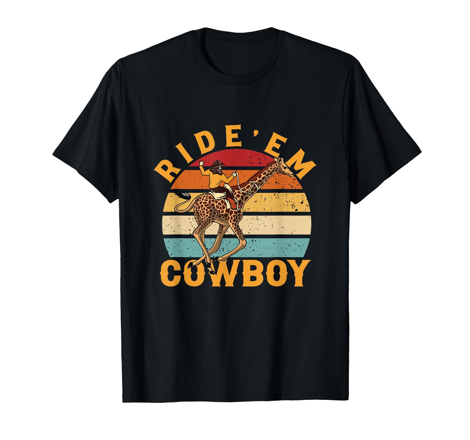 Rideem Cowboy Cowboy Riding Giraffe T-Shirt - Custom Art Print Men Women - T-Shirt, Sweatshirt, Hoodie