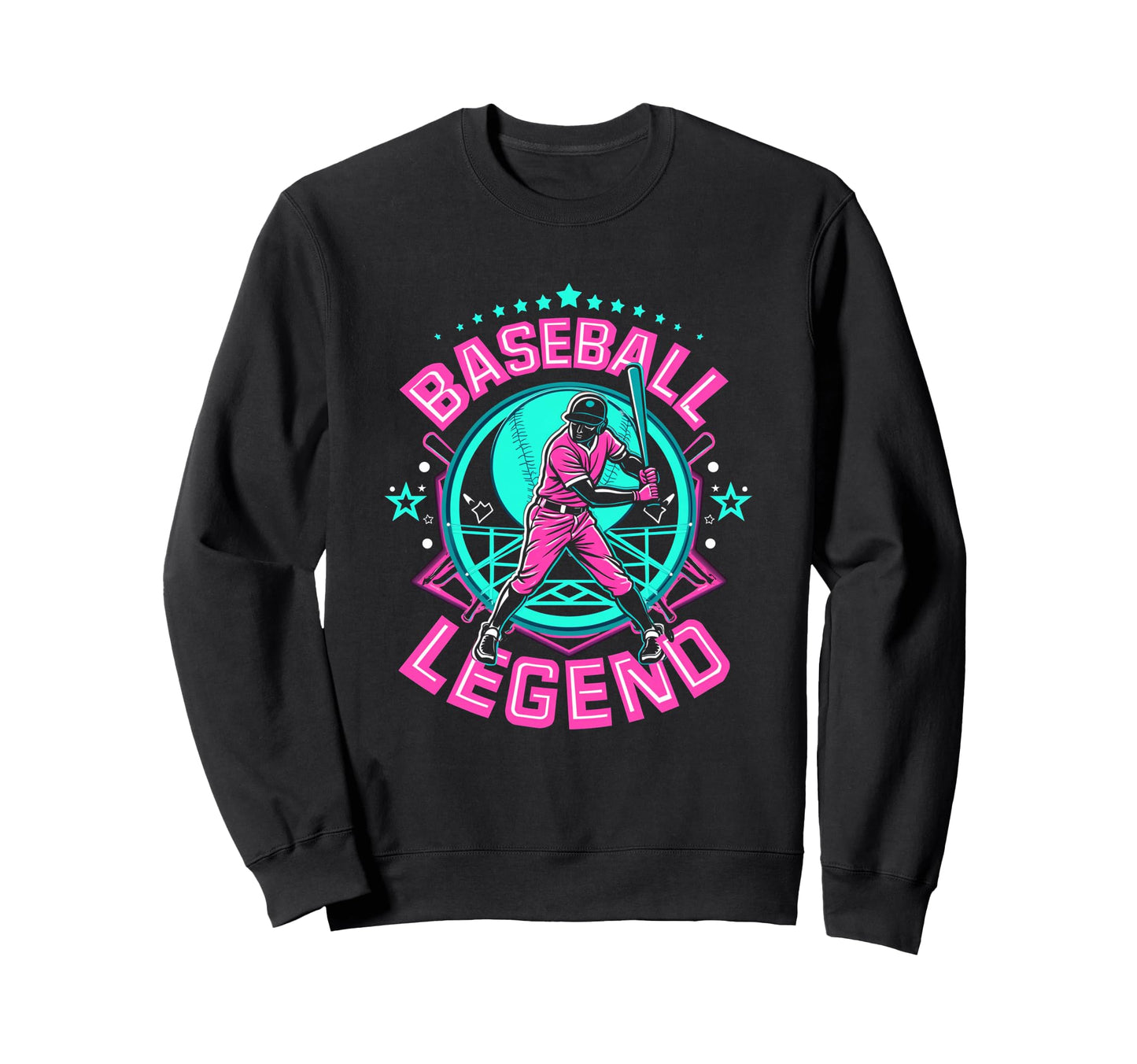 Baseball Legend Baseball Sweatshirt - Aesthetic Graphic for Adults - T-Shirt, Sweatshirt, Hoodie