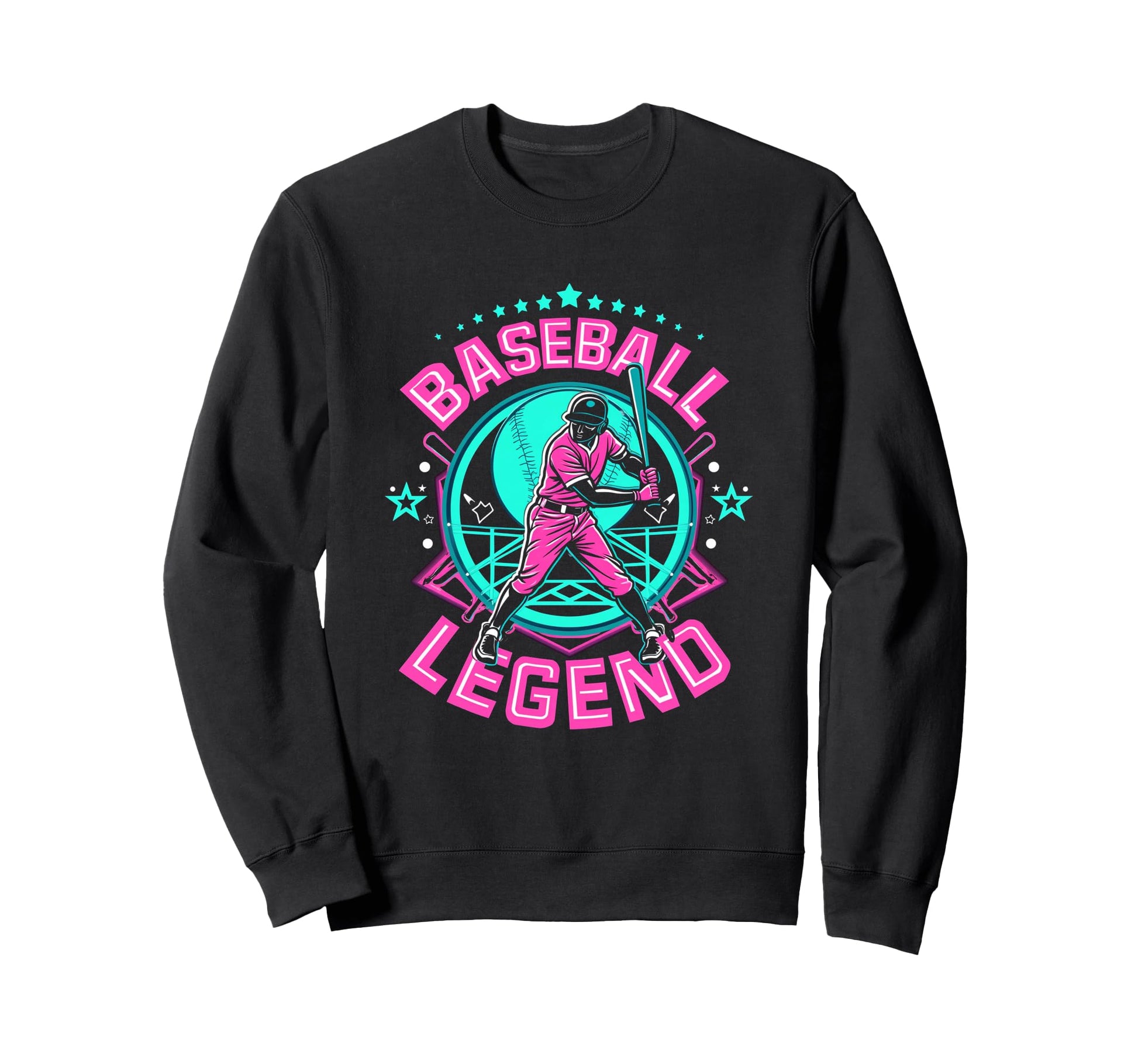 Baseball Legend Baseball Sweatshirt - Aesthetic Graphic for Adults - T-Shirt, Sweatshirt, Hoodie