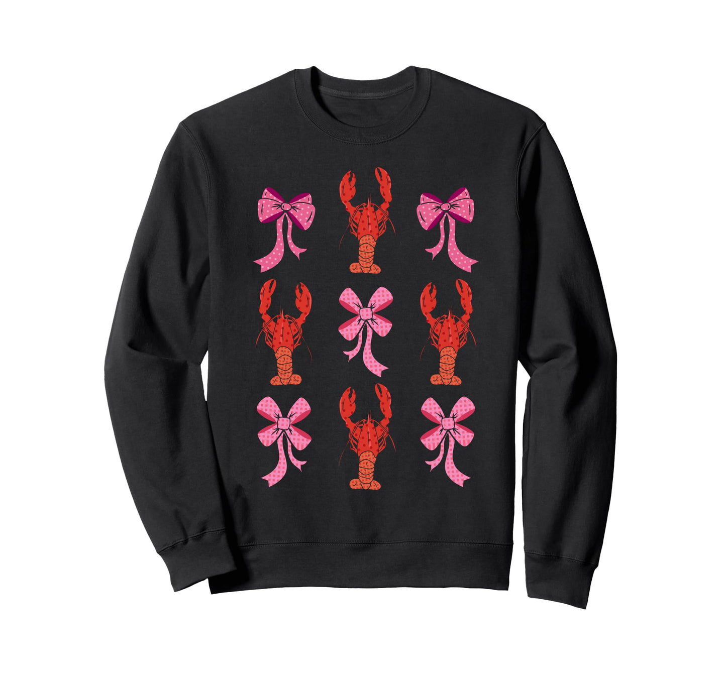 Coquette Bow Crawfish Lover Y2K Clean Sweatshirt - Graphic Print Men Women - T-Shirt, Sweatshirt, Hoodie