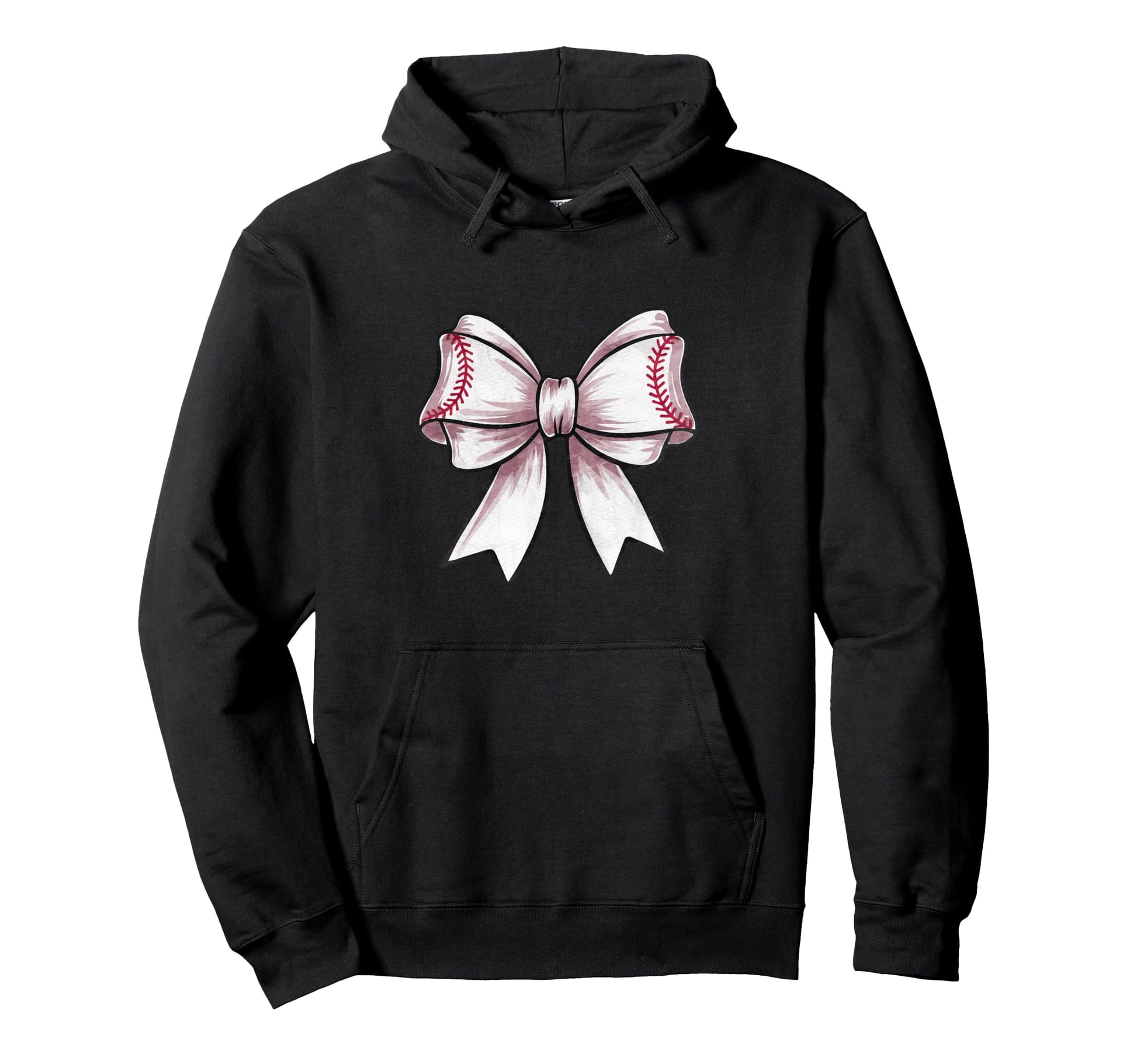 Coquette Baseball Bow Matching Family Bow Hoodie - Unique Graphic Unisex - T-Shirt, Sweatshirt, Hoodie