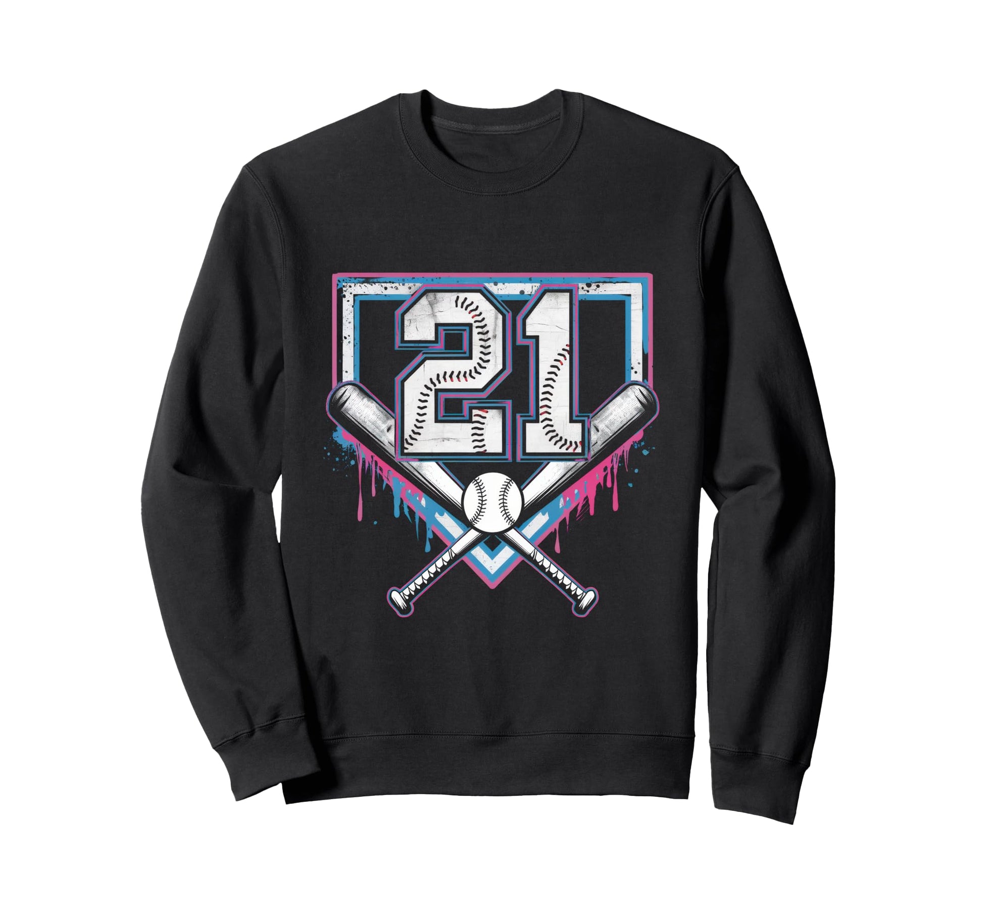 21Th Birthday Baseball Home Ice Sweatshirt - Aesthetic Graphic Men Women - T-Shirt, Sweatshirt, Hoodie