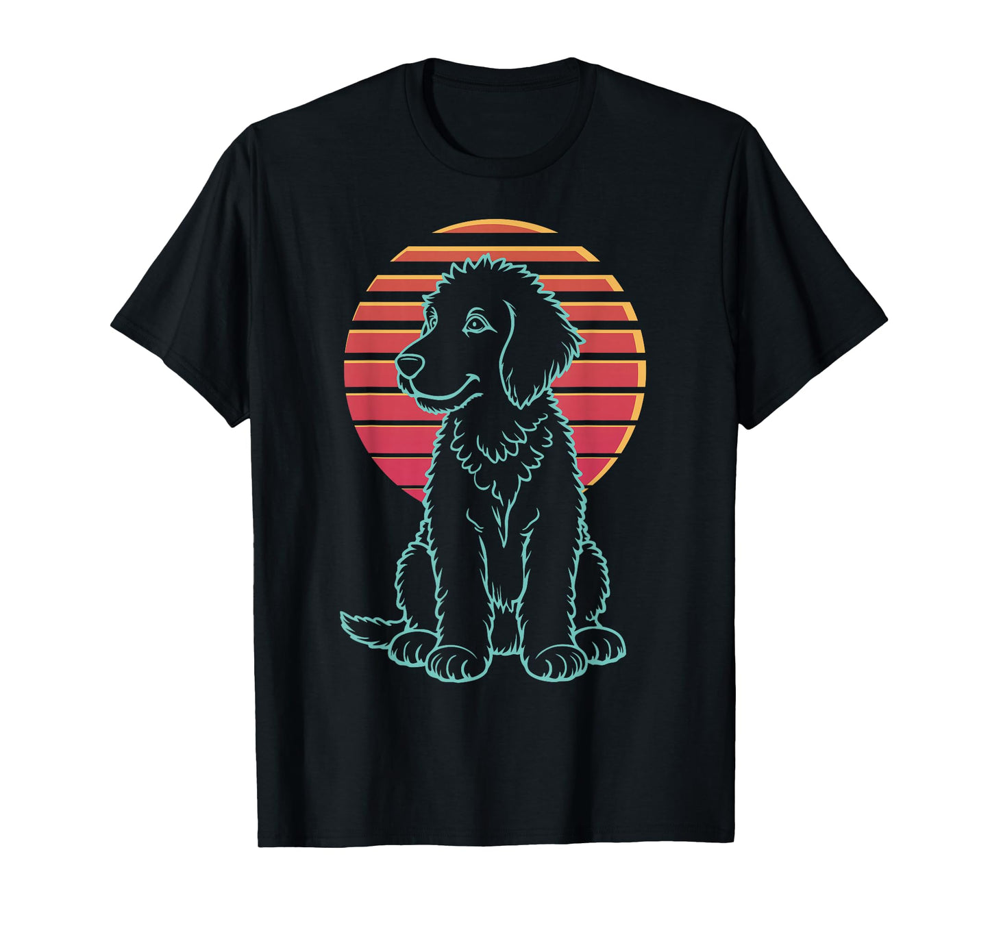 Bernedoodle Lover Dog Owner Synthwave T-Shirt - Fun Novelty Design Unisex - T-Shirt, Sweatshirt, Hoodie