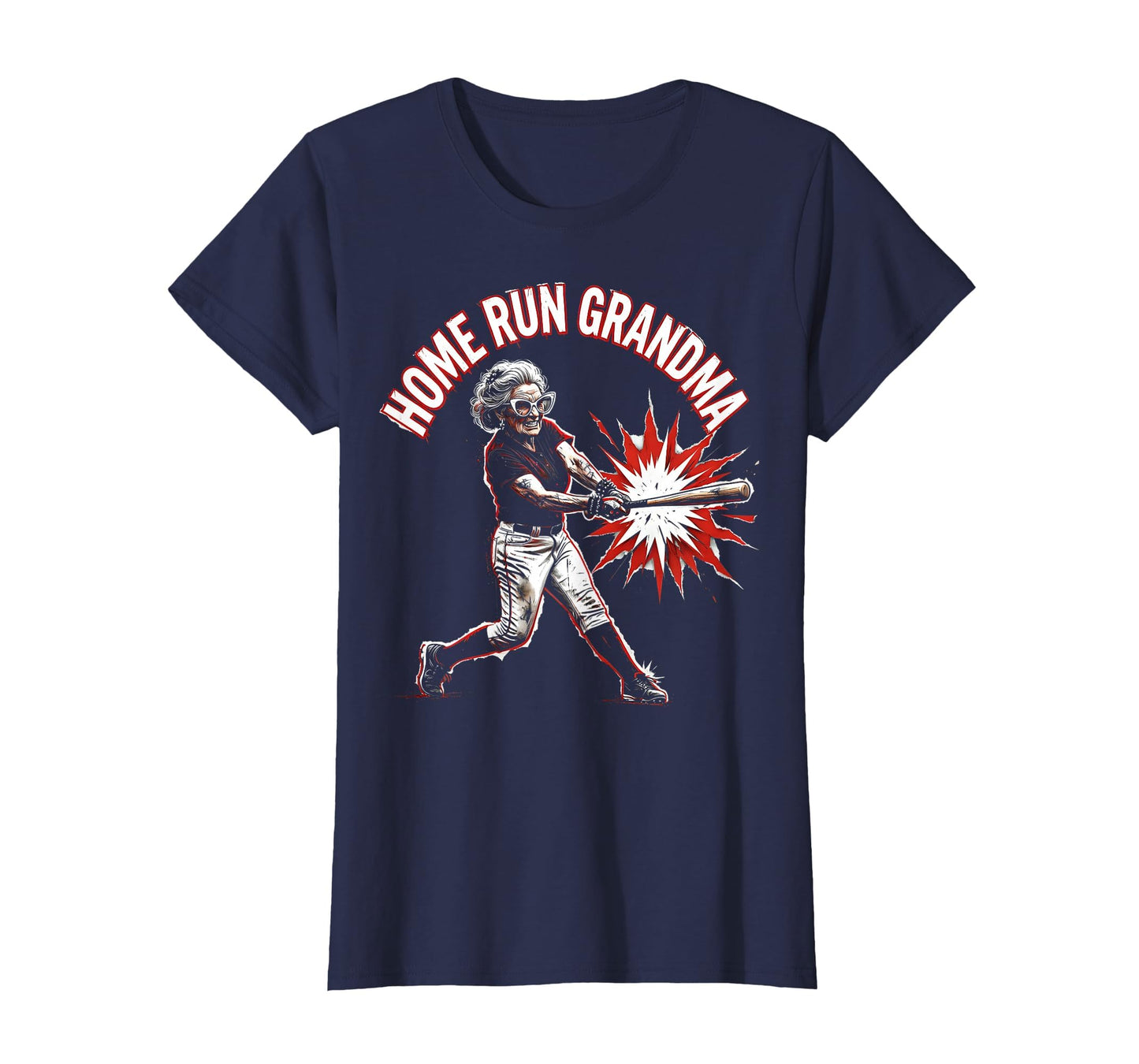 Home Run Grandma Baseball Fan T-Shirt - Casual Everyday Wear for Adults - T-Shirt, Sweatshirt, Hoodie