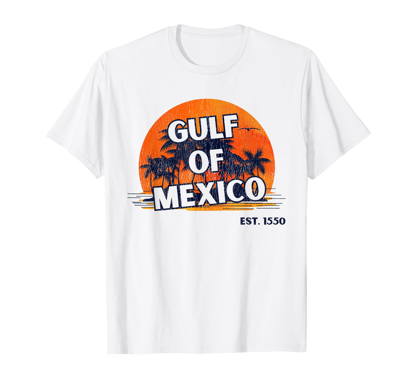 Gulf Mexico Est 1550 Beach Sunset T-Shirt - Minimalist Print Men Women - T-Shirt, Sweatshirt, Hoodie