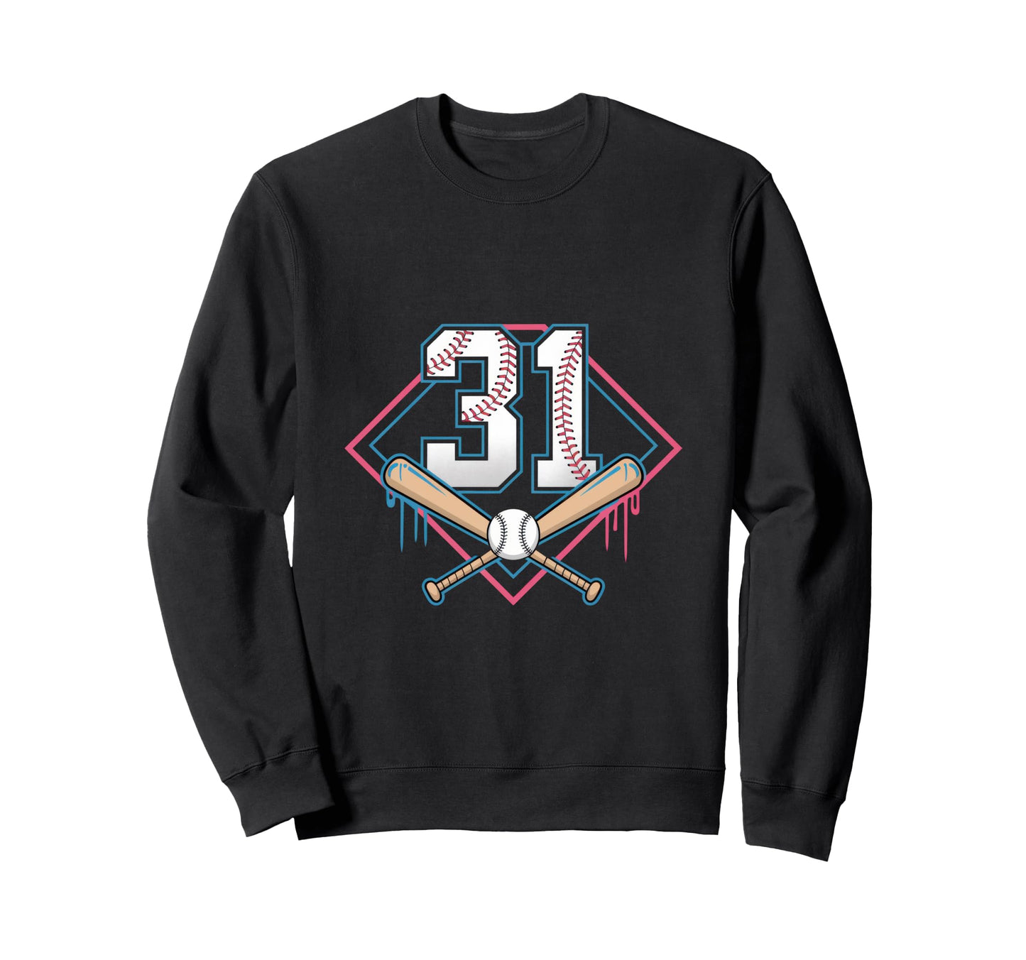 31Th Birthday Baseball Home Ice Sweatshirt - Aesthetic Graphic Men Women - T-Shirt, Sweatshirt, Hoodie
